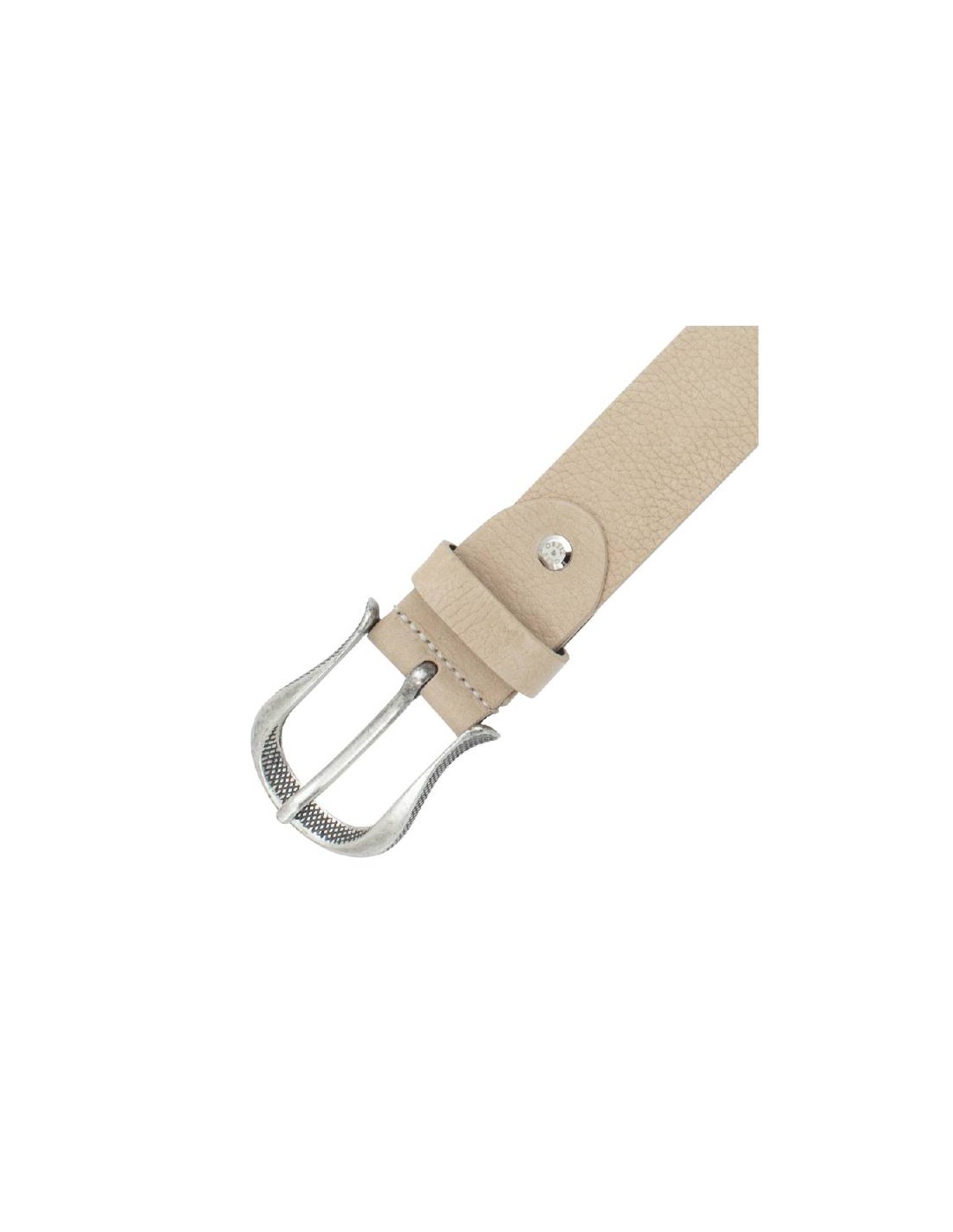 ortiz & reed Cinturón de mujer de nobuck con hebilla grabada color beige WB-HORSE-BEIGE Último día