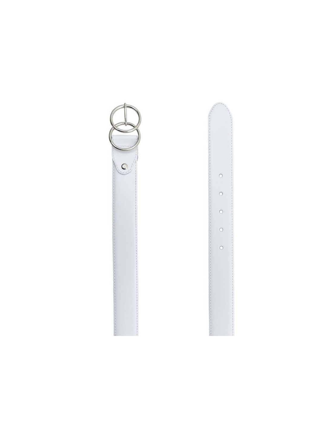 ortiz & reed Cinturón de mujer de piel acabado plano color blanco WB-SIKKY-BLANCO Precio de fábrica