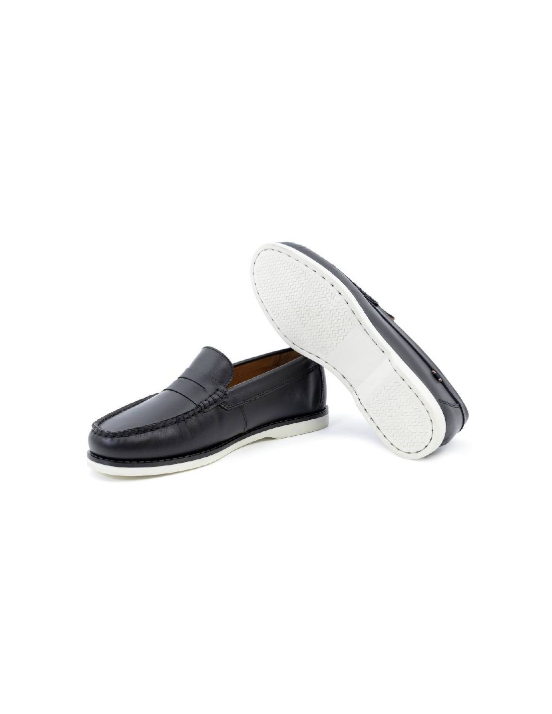 ortiz & reed Náutico de piel con antifaz color negro CRALLY-BLACK Promoción trimestral