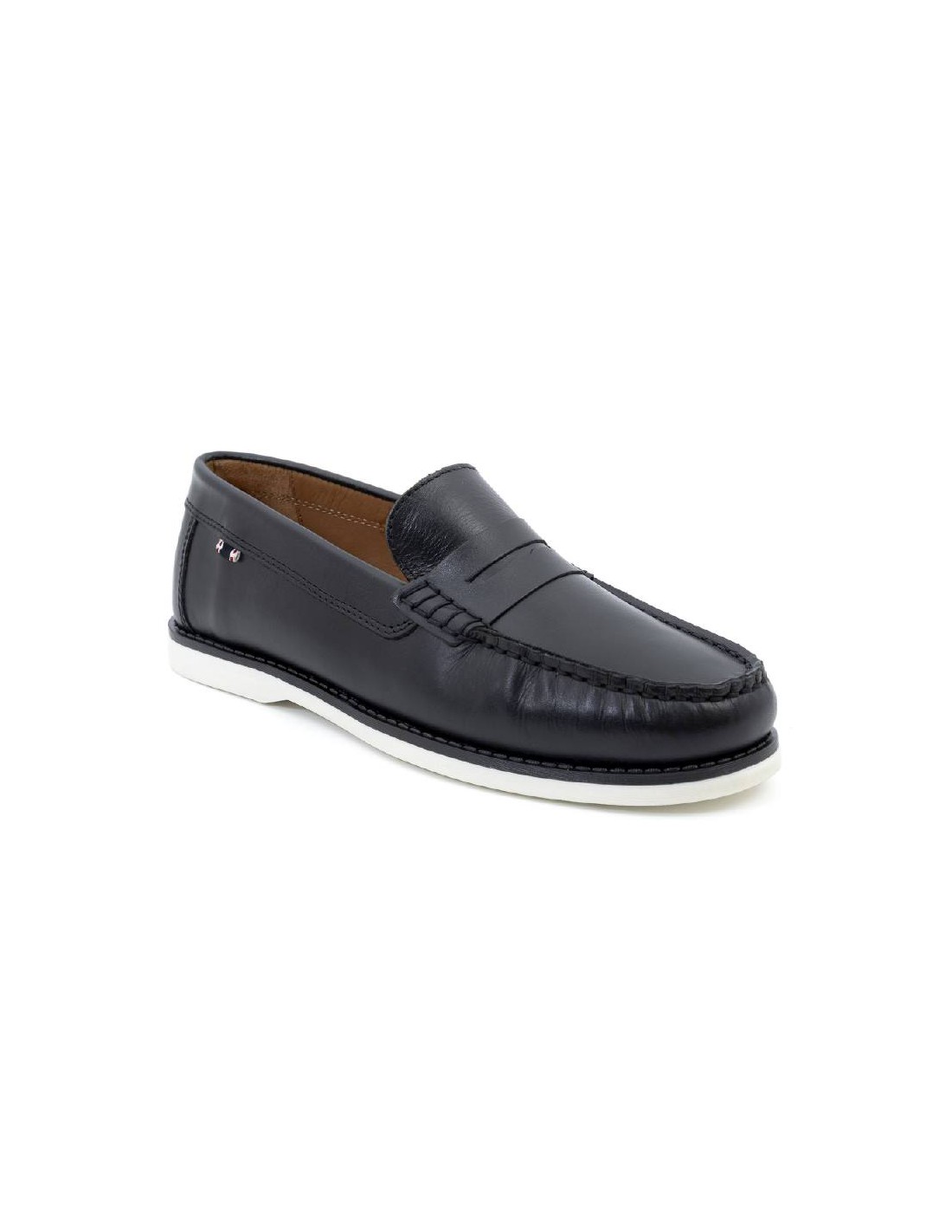 ortiz & reed Náutico de piel con antifaz color negro CRALLY-BLACK Promoción trimestral