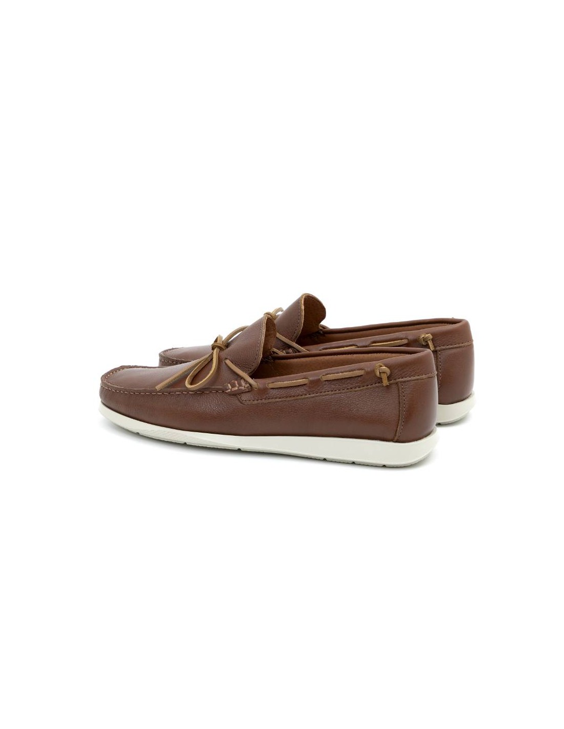 ortiz & reed Náutico de piel con aplique metálico color cuero NALANOR-CUERO Grandes descuentos
