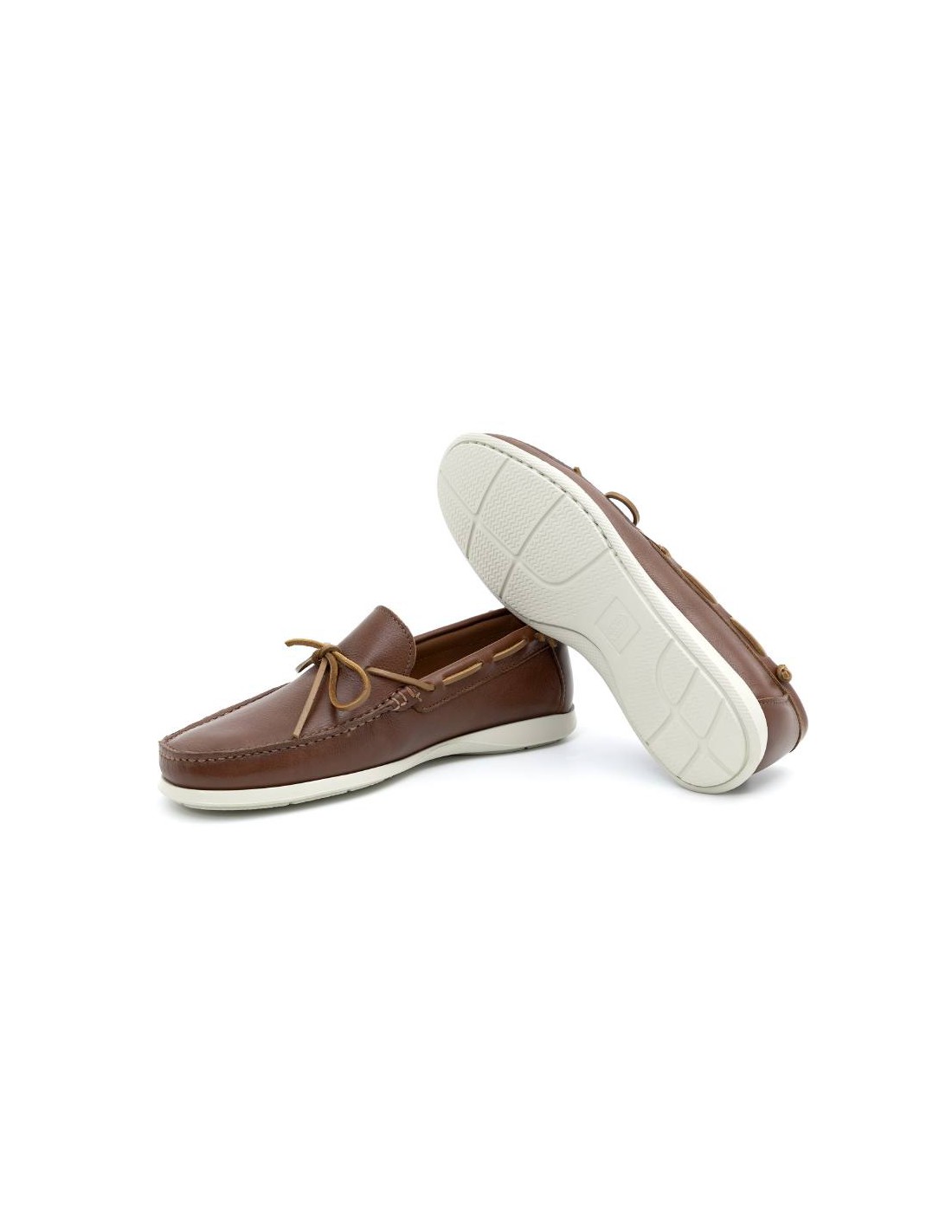 ortiz & reed Náutico de piel con aplique metálico color cuero NALANOR-CUERO Grandes descuentos