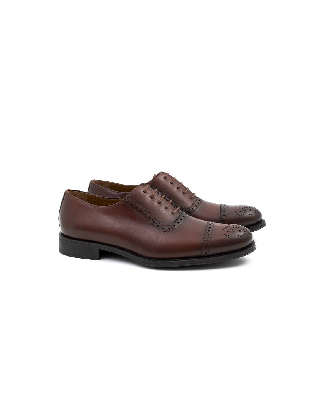 ortiz & reed Oxford de piel acabado a mano color cuero CAROLO-CUERO En oferta