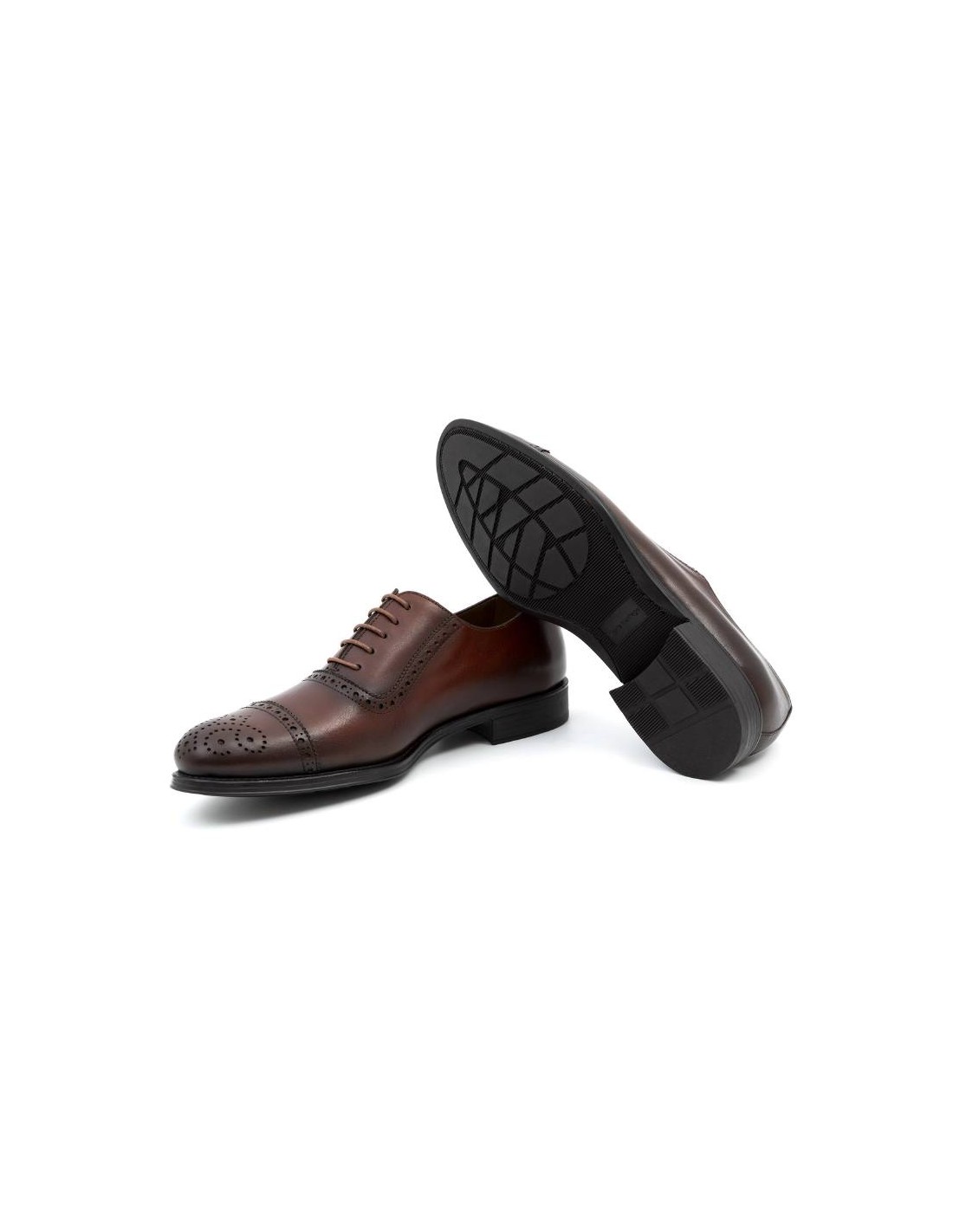 ortiz & reed Oxford de piel acabado a mano color cuero CAROLO-CUERO En oferta