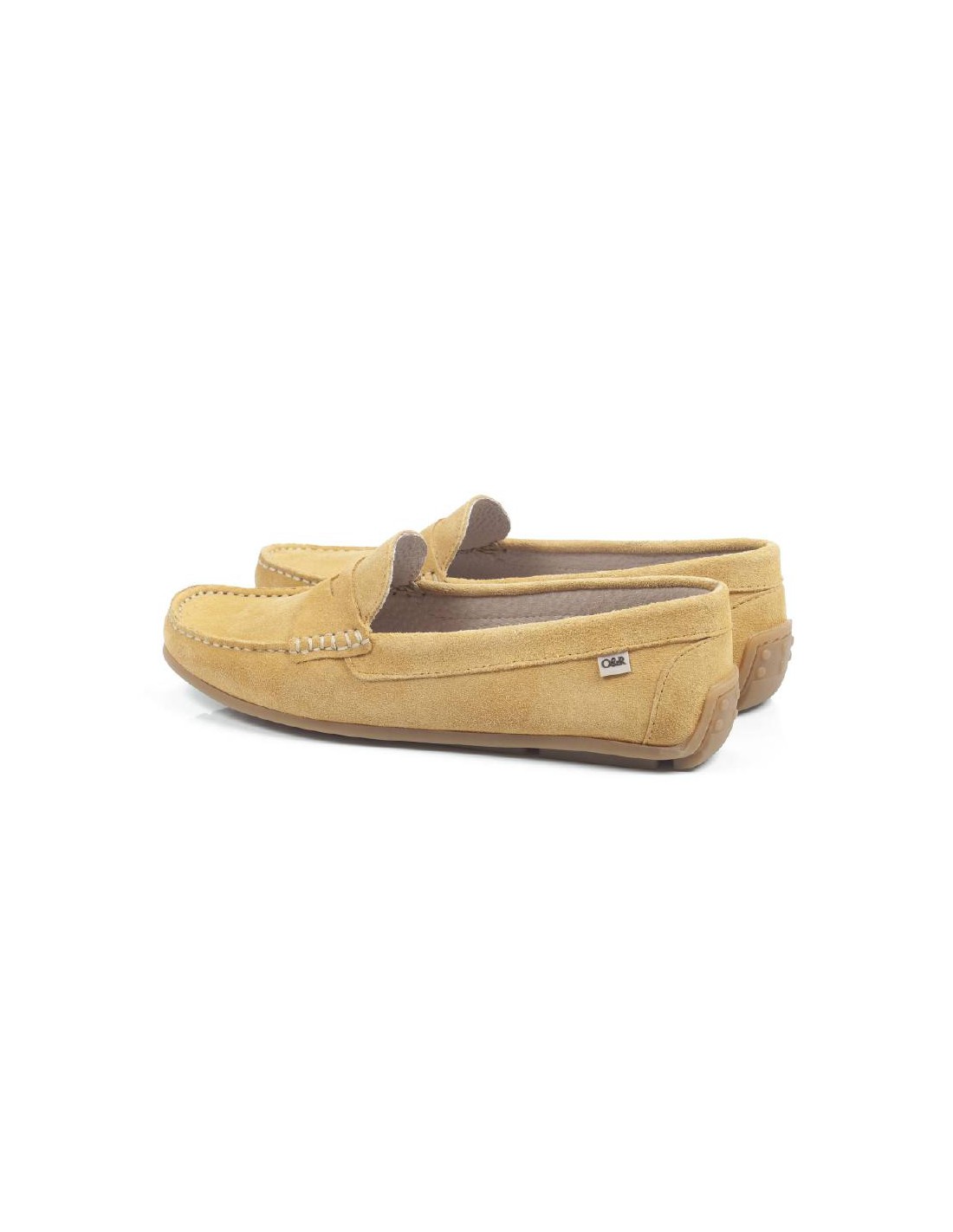 ortiz & reed Mocasines de mujer de ante con antifaz color marrón W-SAVELOR-MIEL Descuento por venta flash