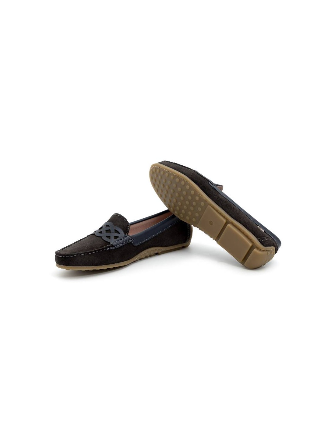ortiz & reed Mocasines de mujer de ante con antifaz color marrón W-SENDRY-BROWN Ofertas de temporada