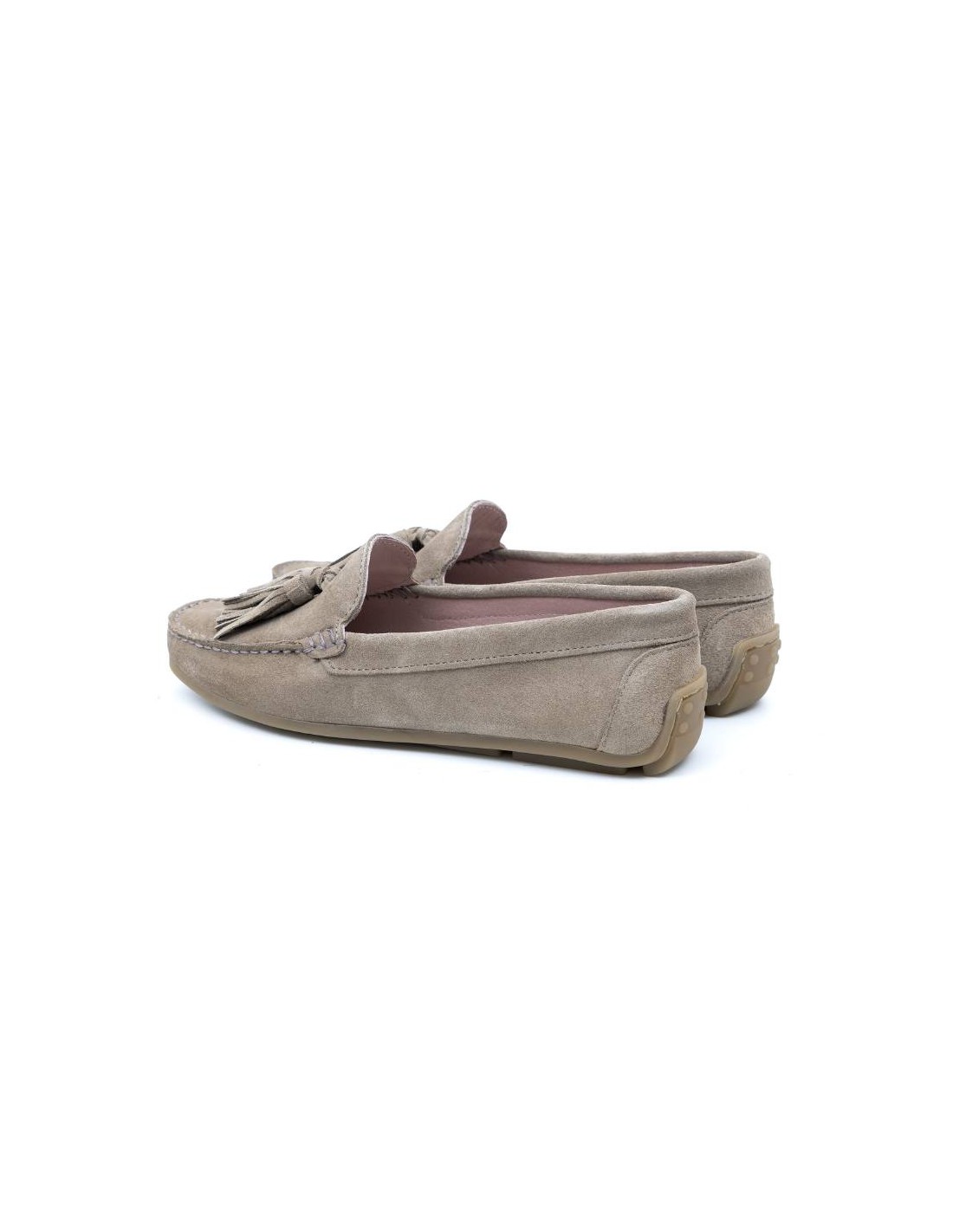 ortiz & reed Mocasines de mujer de ante con borlas color beige W-SUNNY-CORDA Precio ultrabajo