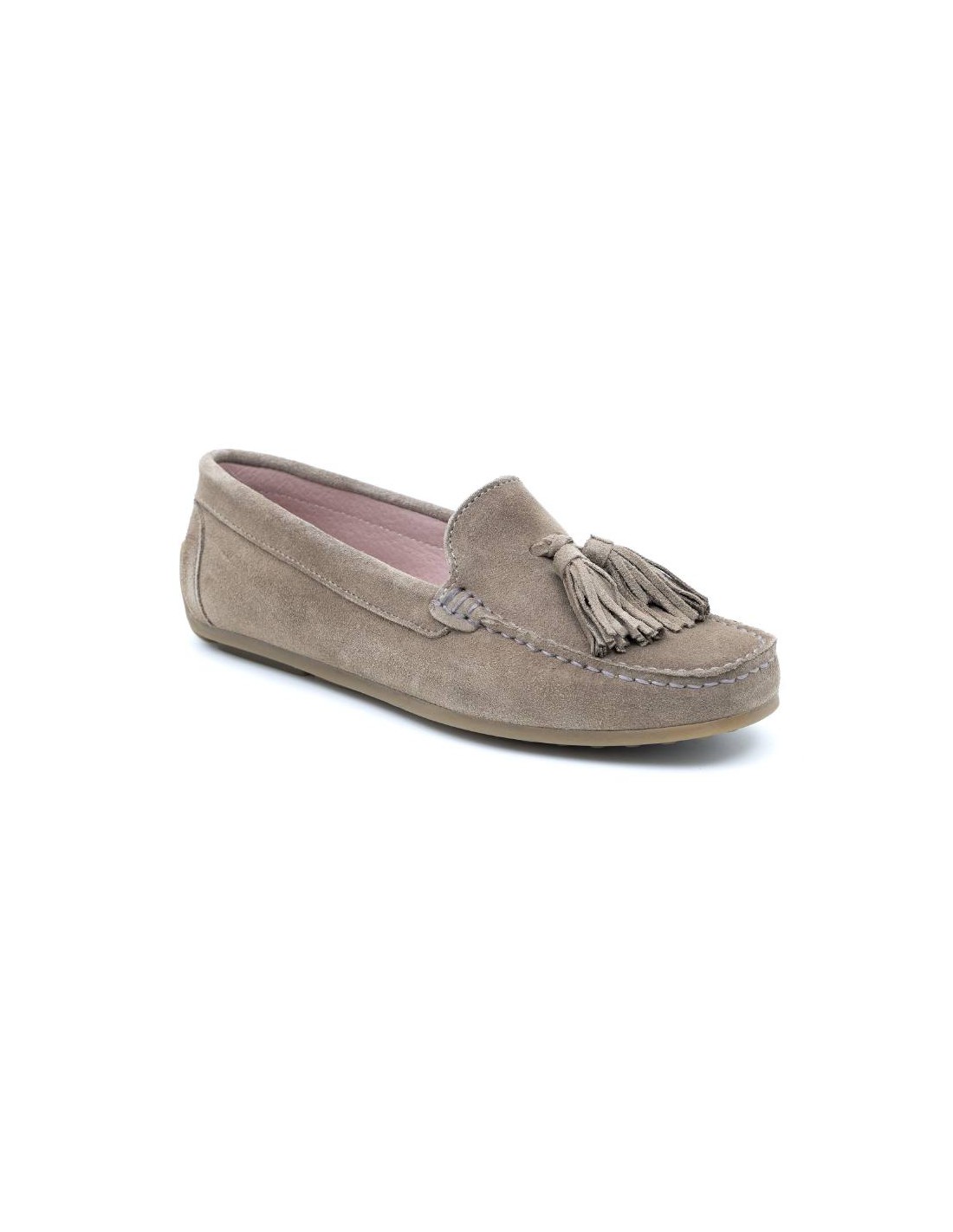 ortiz & reed Mocasines de mujer de ante con borlas color beige W-SUNNY-CORDA Precio ultrabajo