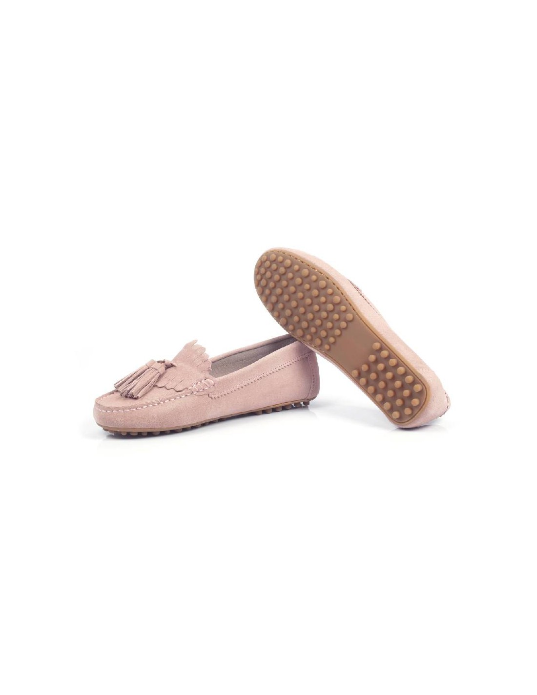 ortiz & reed Mocasines de mujer de ante con borlas color rosa W-SICASA-ROSA Devoluciones gratuitas