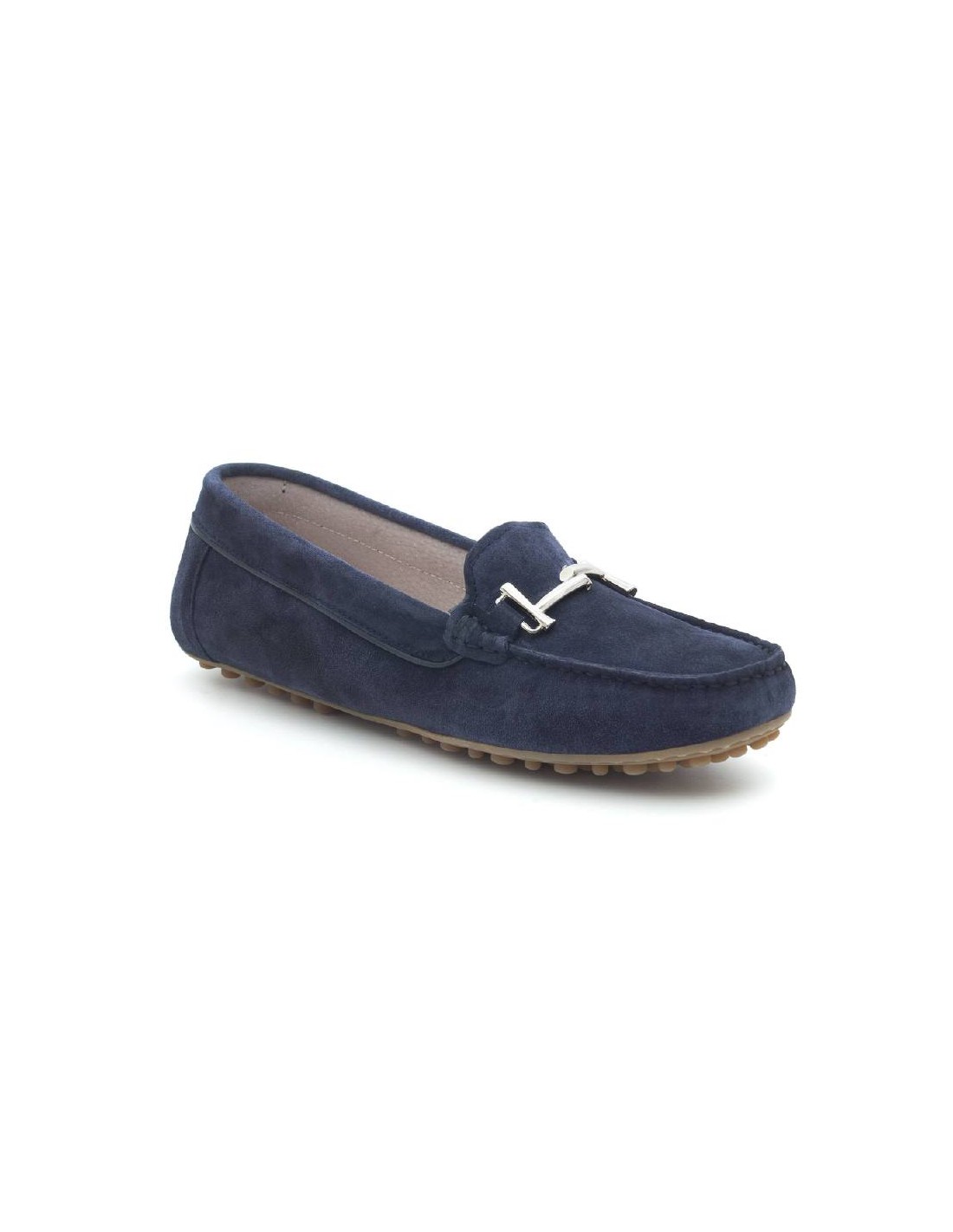ortiz & reed Mocasines de mujer de ante con cordón de piel color azul W-SERINA-AZUL-300 Outlet