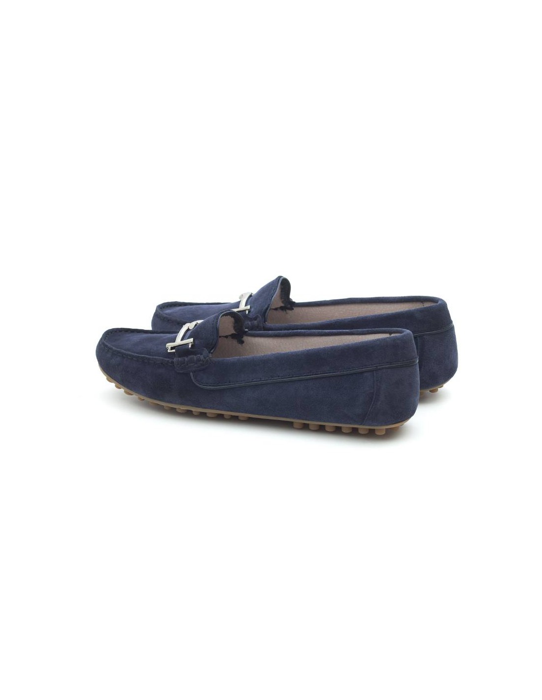 ortiz & reed Mocasines de mujer de ante con cordón de piel color azul W-SERINOR-AZUL Outlet online