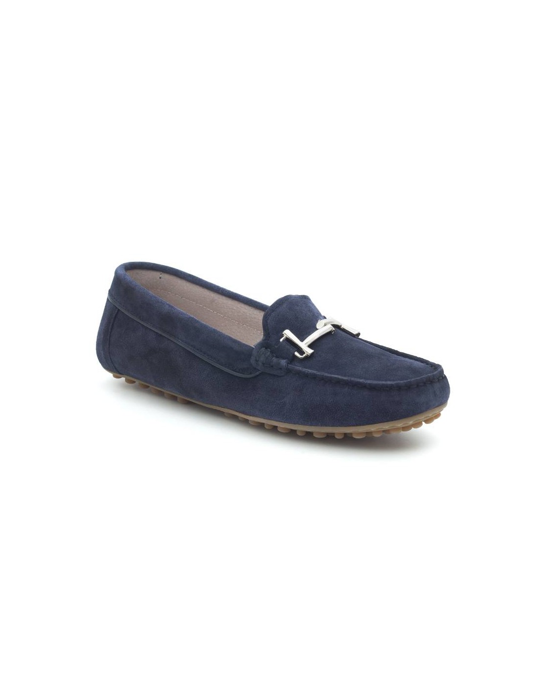 ortiz & reed Mocasines de mujer de ante con cordón de piel color azul W-SERINOR-AZUL Outlet online