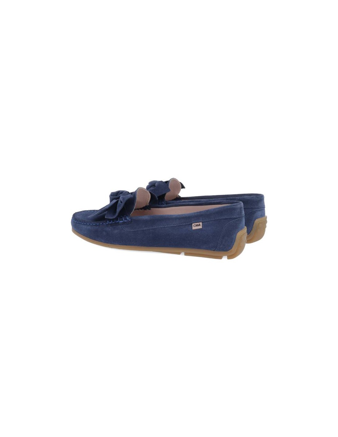 ortiz & reed Mocasines de mujer de ante con cordón de piel color azul W-SUNDROR-INDIGO Ofertas