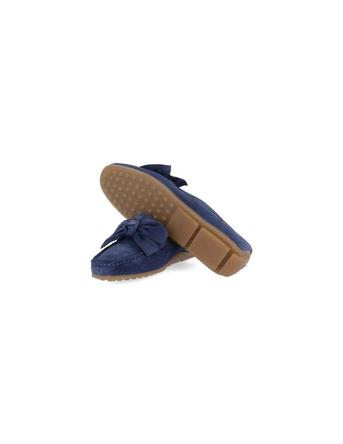 ortiz & reed Mocasines de mujer de ante con cordón de piel color azul W-SUNDROR-INDIGO Ofertas