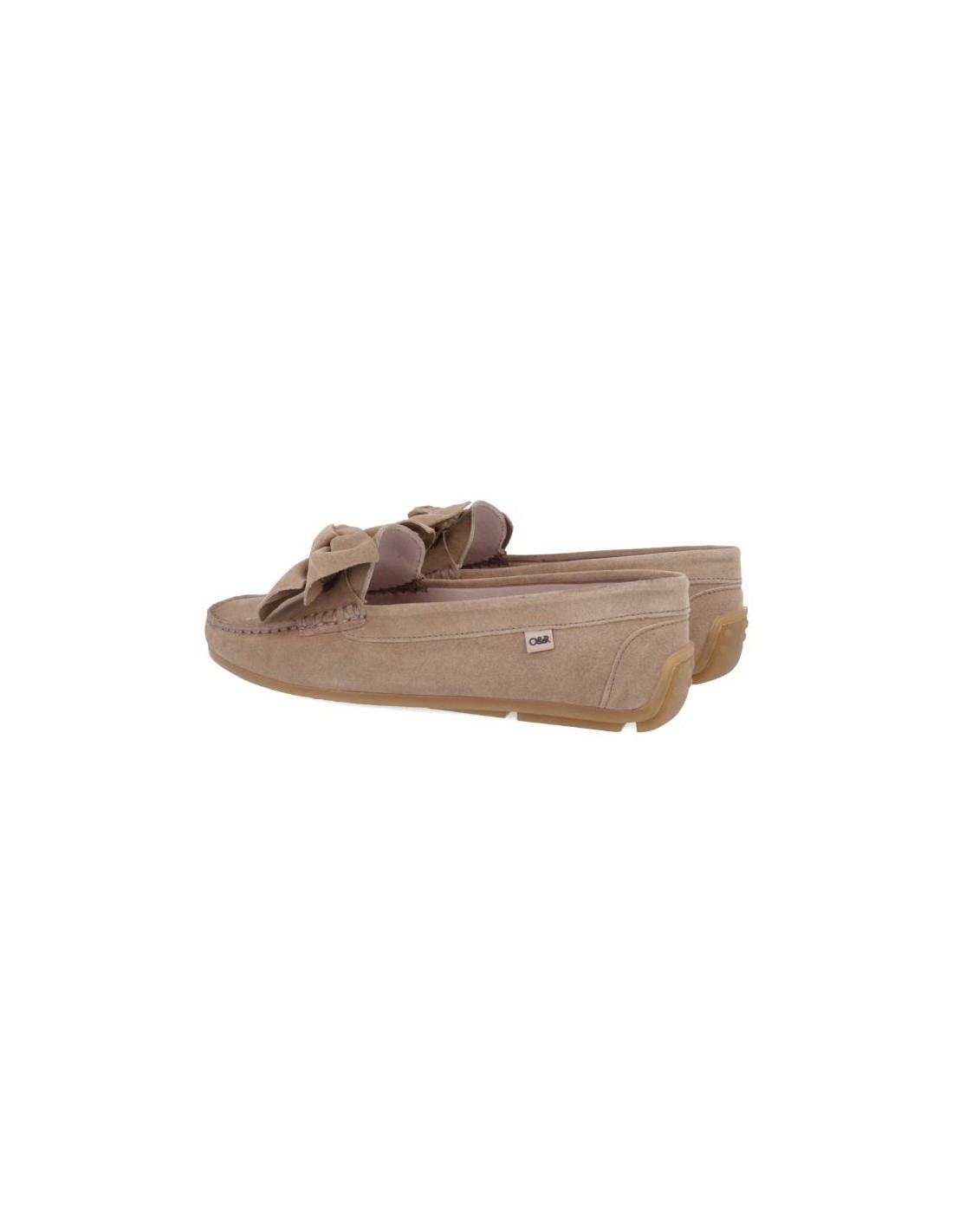 ortiz & reed Mocasines de mujer de ante con cordón de piel color beige W-SUNDOR-CORDA Venta caliente