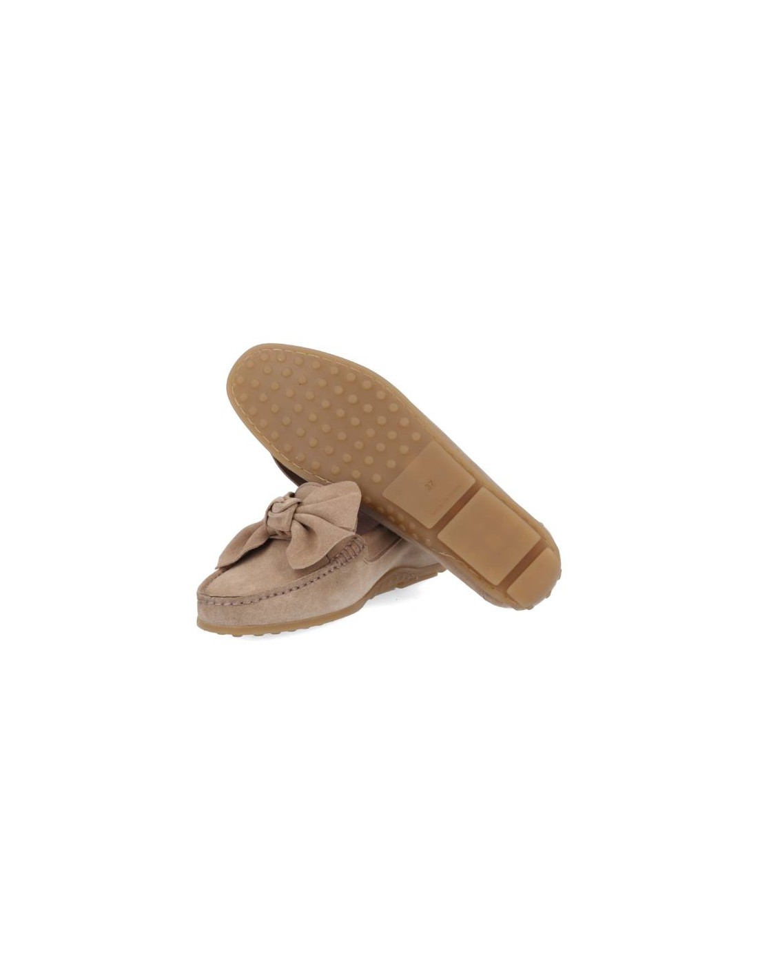 ortiz & reed Mocasines de mujer de ante con cordón de piel color beige W-SUNDOR-CORDA Venta caliente
