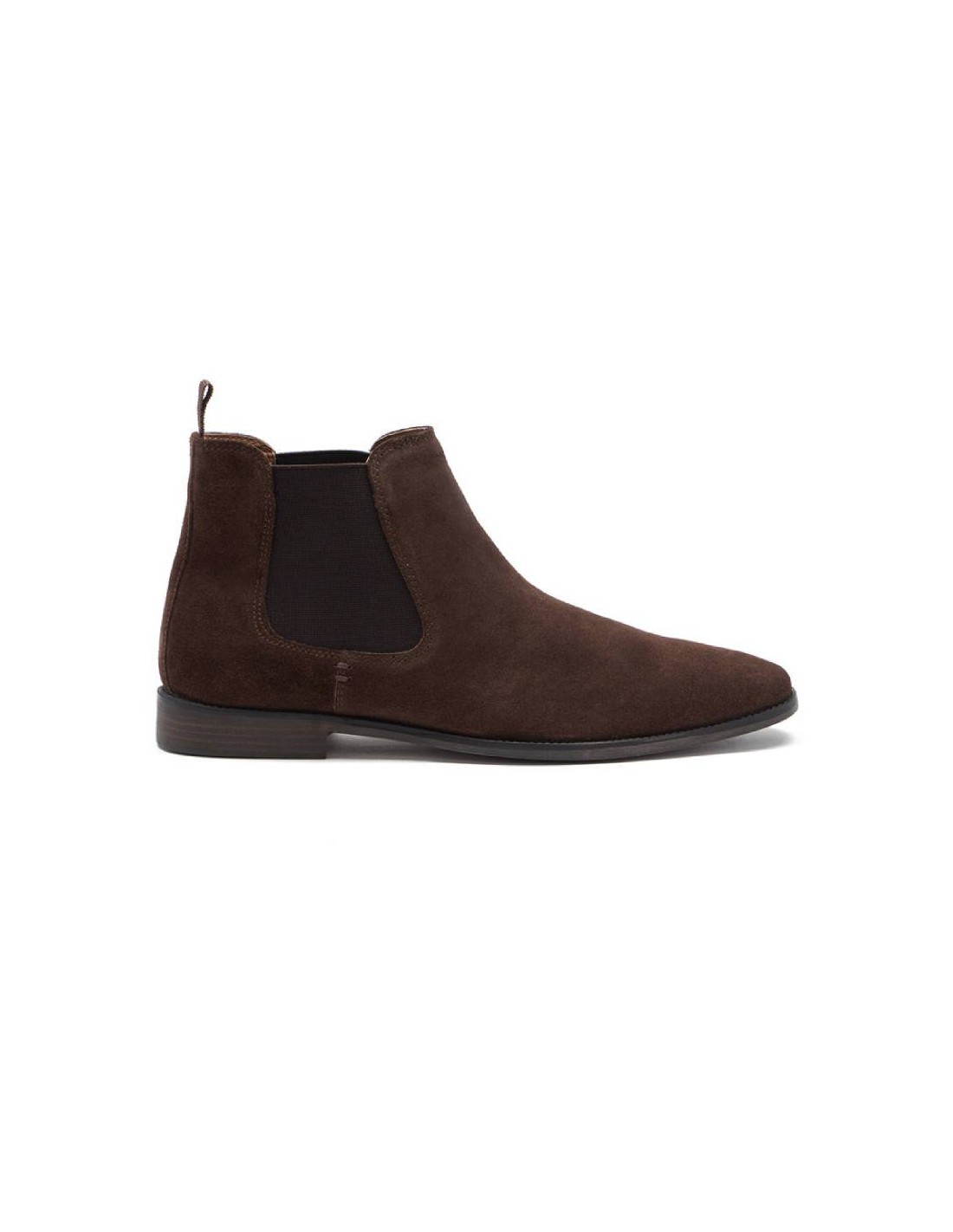 ortiz & reed Botínes Chelsea de piel con elástico lateral color marrón TASOR-BROWN Liquidación