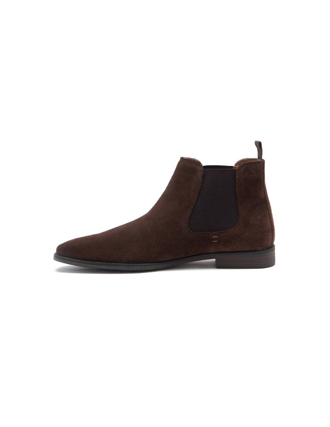 ortiz & reed Botínes Chelsea de piel con elástico lateral color marrón TASOR-BROWN Liquidación