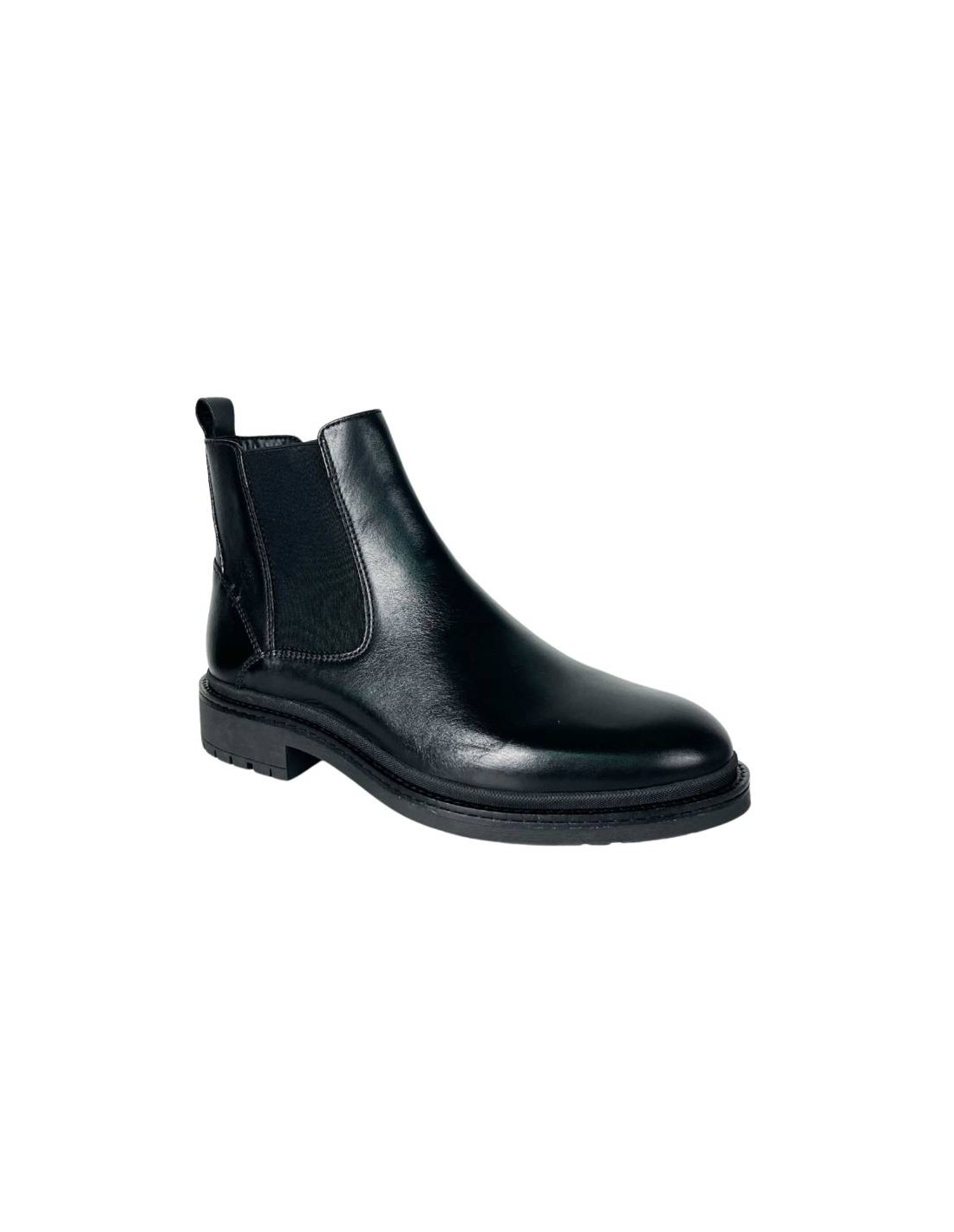 ortiz & reed Botínes Chelsea de piel con elástico lateral color negro PACIFOR-BLACK Envío gratis