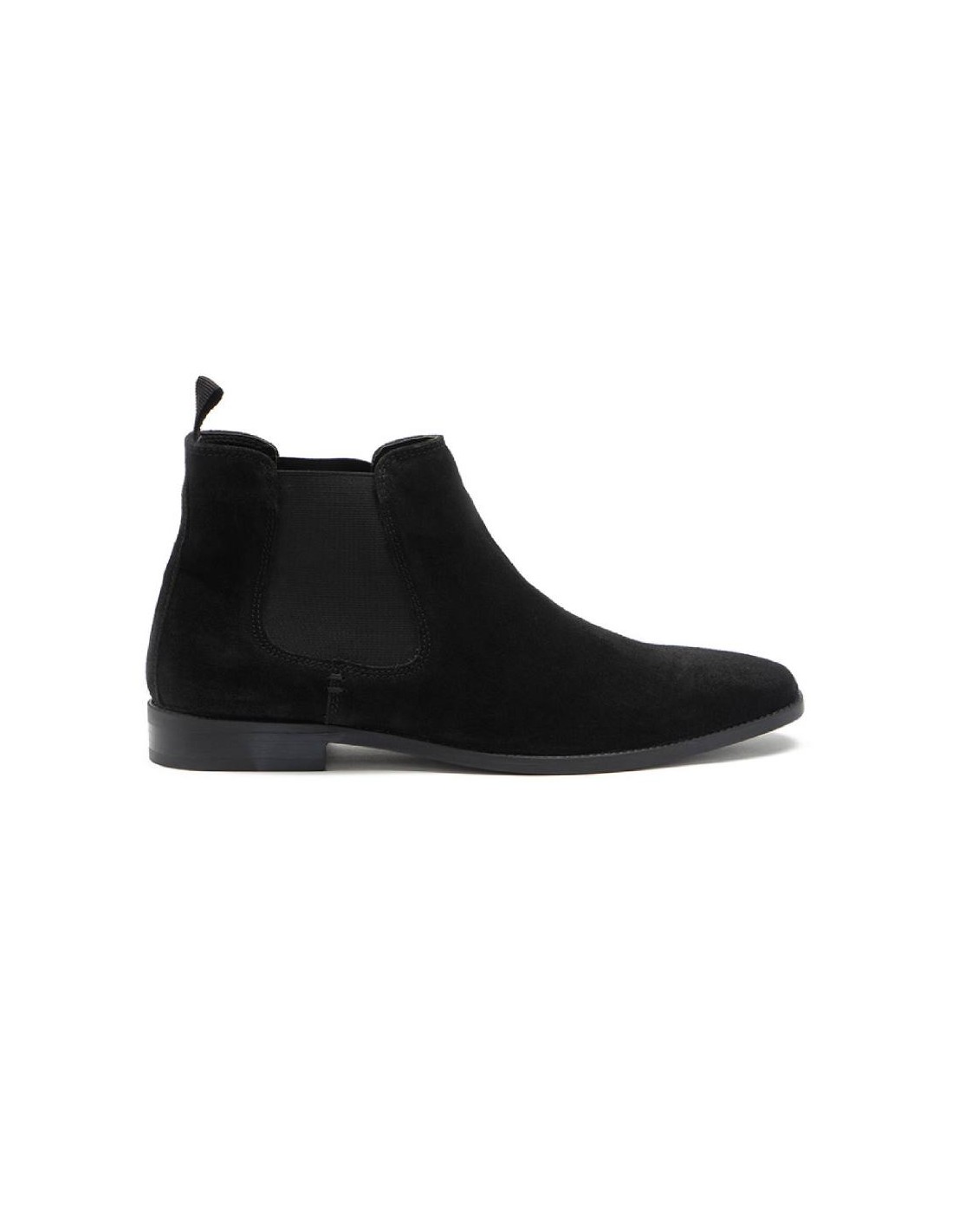 ortiz & reed Botínes Chelsea de piel con elástico lateral color negro TASOR-BLACK Oferta especial