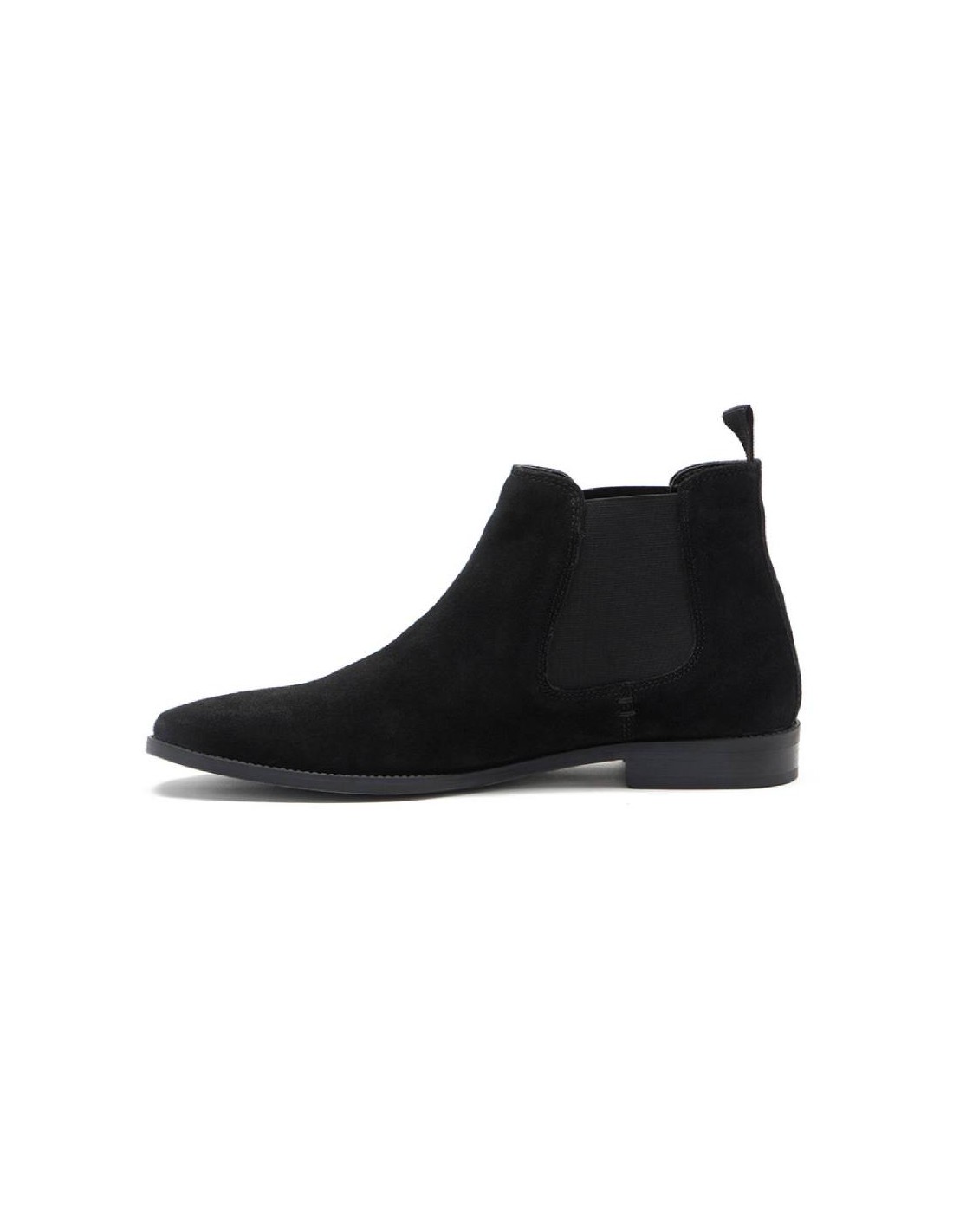 ortiz & reed Botínes Chelsea de piel con elástico lateral color negro TASOR-BLACK Oferta especial