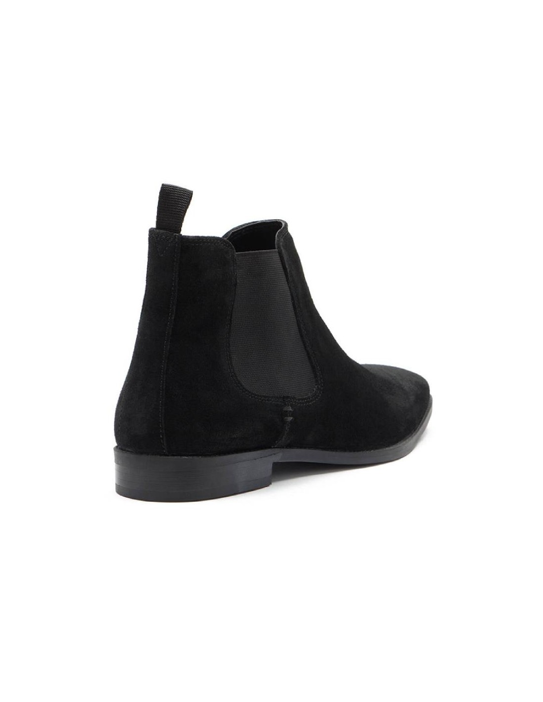 ortiz & reed Botínes Chelsea de piel con elástico lateral color negro TASOR-BLACK Oferta especial