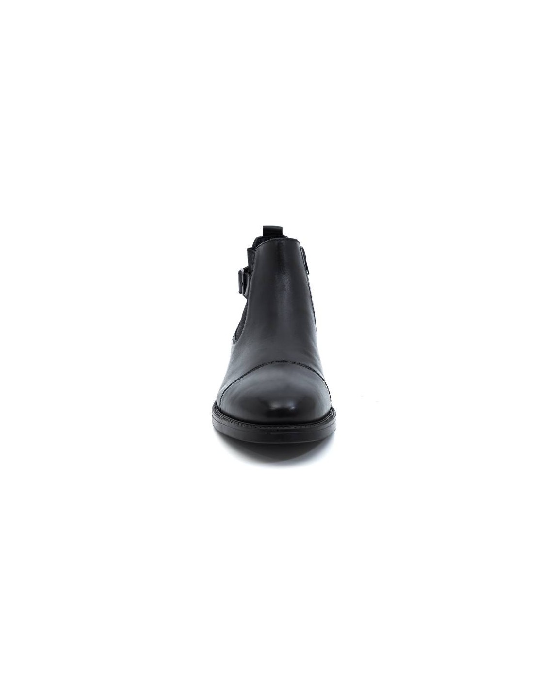 ortiz & reed Botínes Chelsea de piel con hebilla color negro BREZU-NEGRO Último día