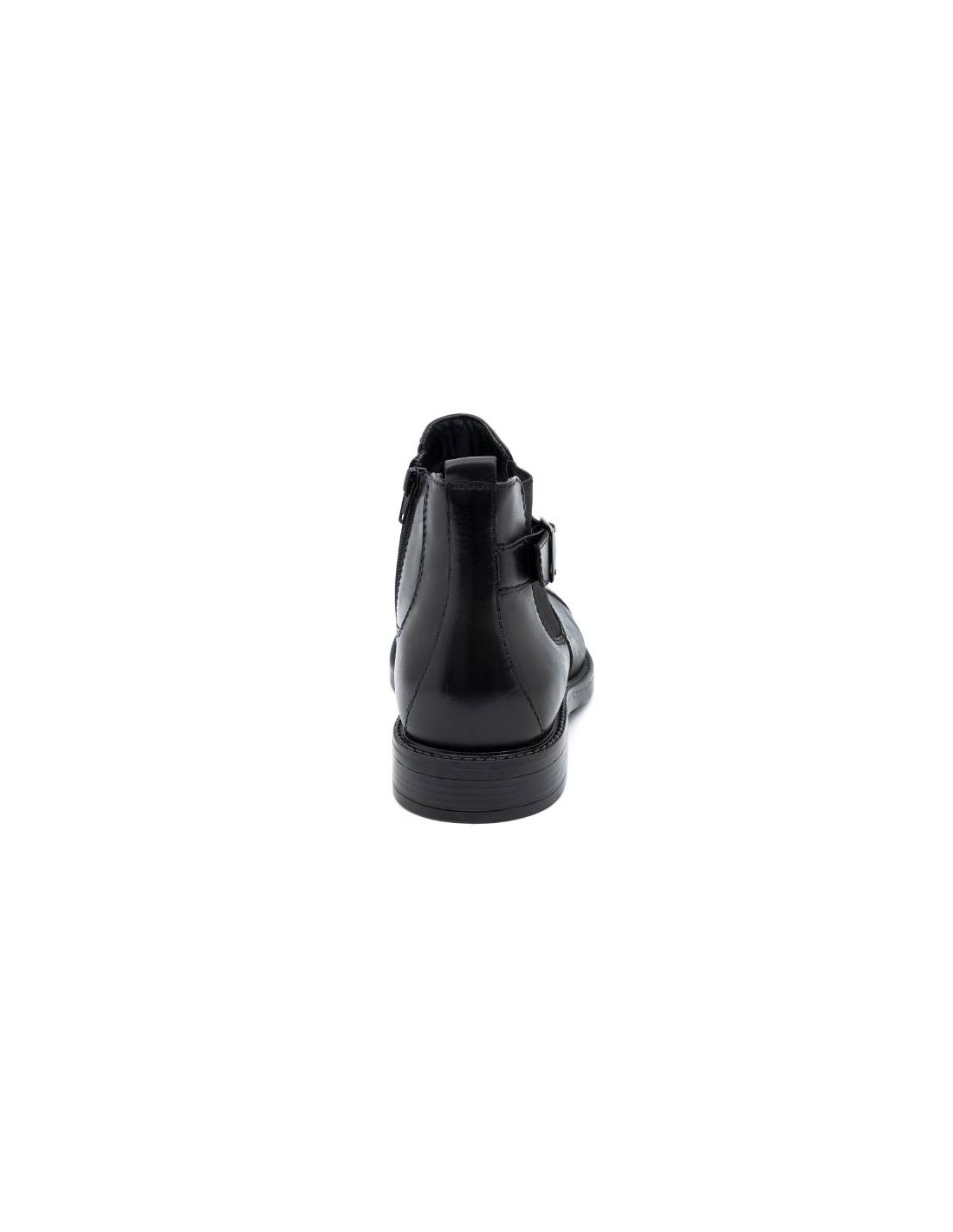 ortiz & reed Botínes Chelsea de piel con hebilla color negro BREZU-NEGRO Último día