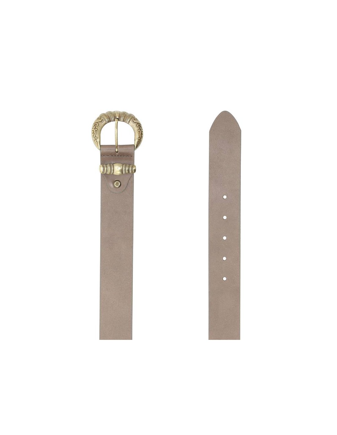 ortiz & reed Cinturón de mujer de piel con hebilla de fantasía color beige WB-SHELL-TAUPE Solo queda un día