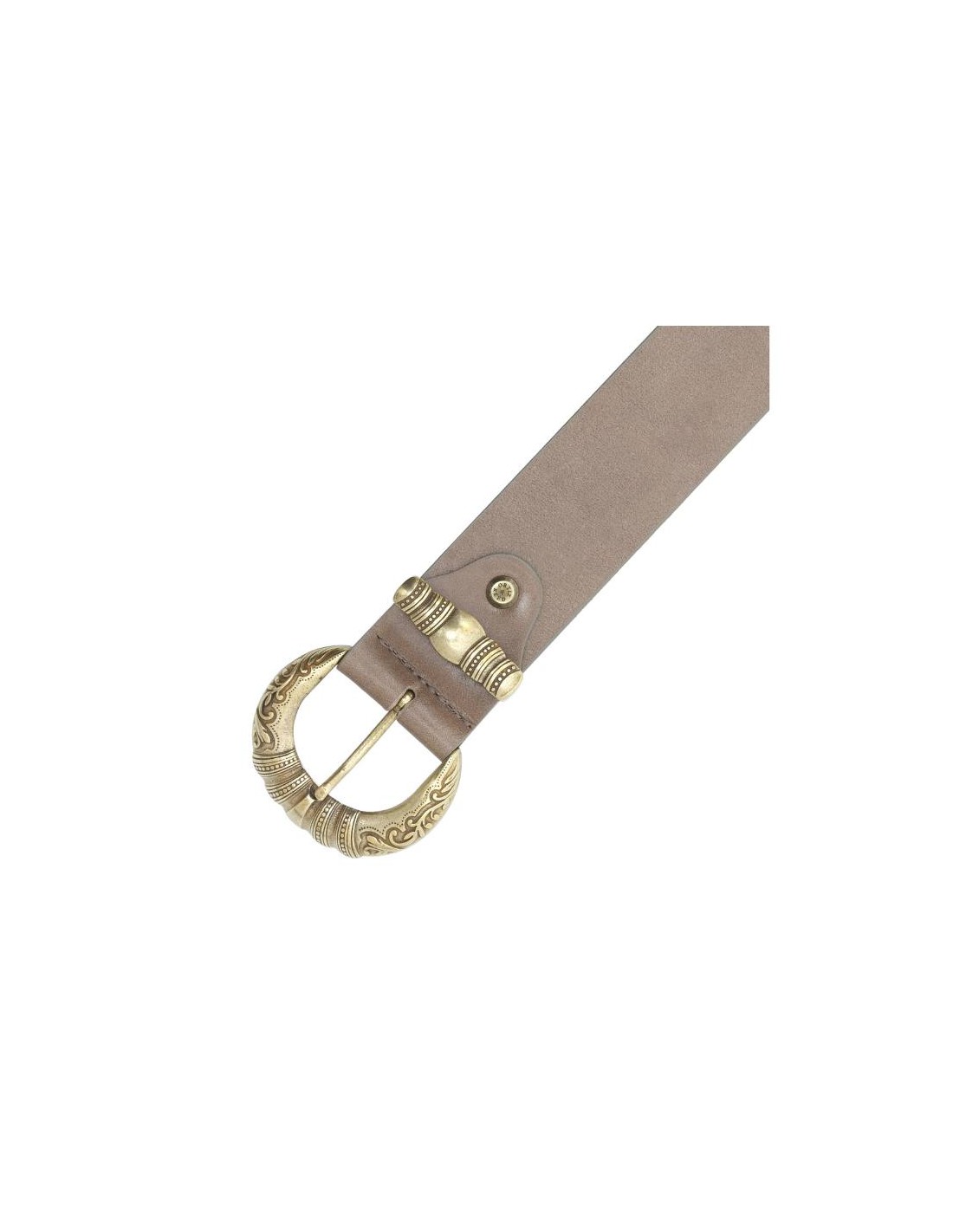 ortiz & reed Cinturón de mujer de piel con hebilla de fantasía color beige WB-SHELL-TAUPE Solo queda un día