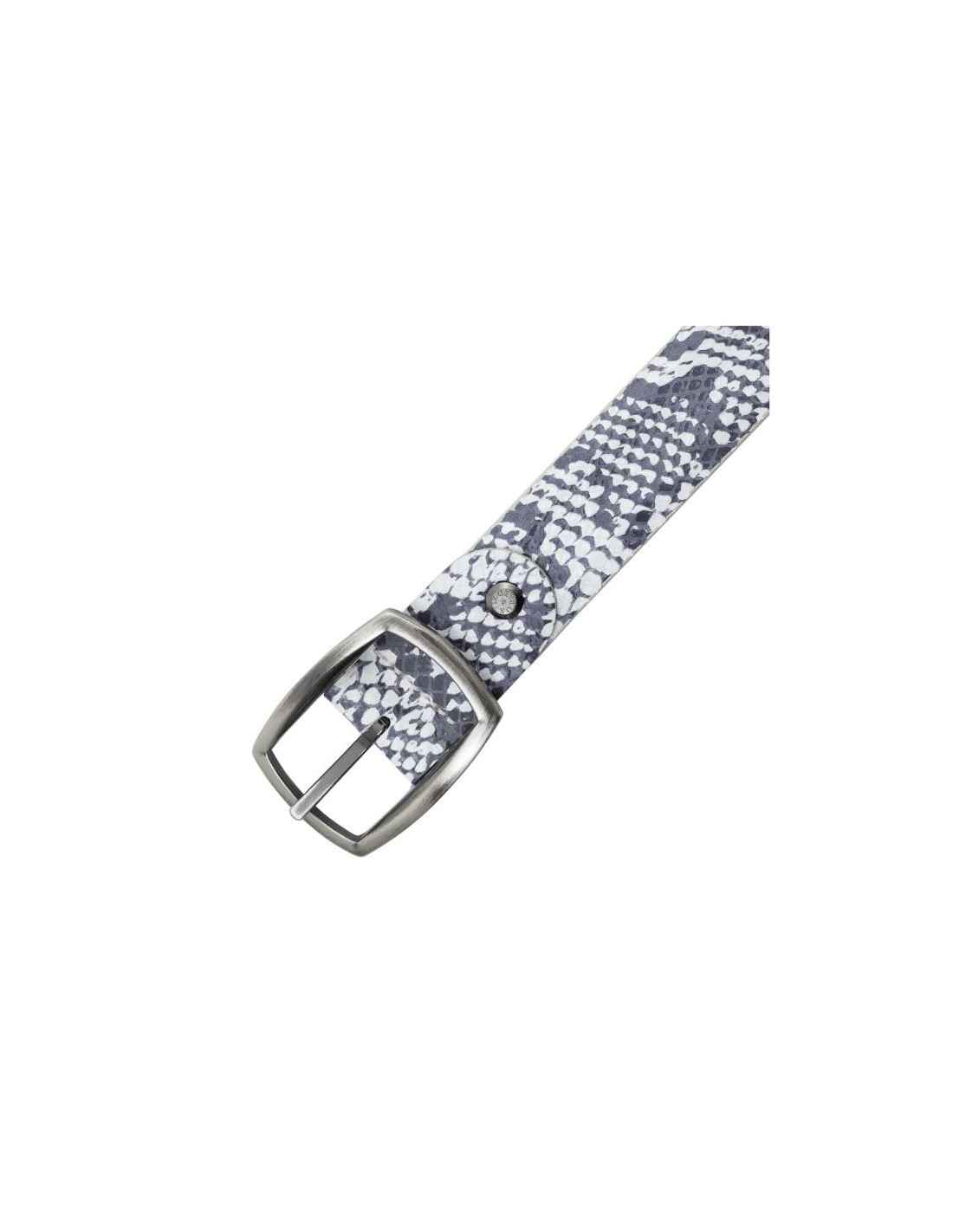 ortiz & reed Cinturón de mujer de piel patrón grabado color blanco WB-SNAKE-BLANCO Descuentos del mes