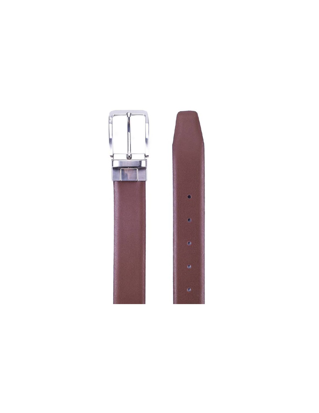ortiz & reed Cinturón de piel reversible color cuero B-MINIREV35-NEGRO-CUERO Descuento por venta flash