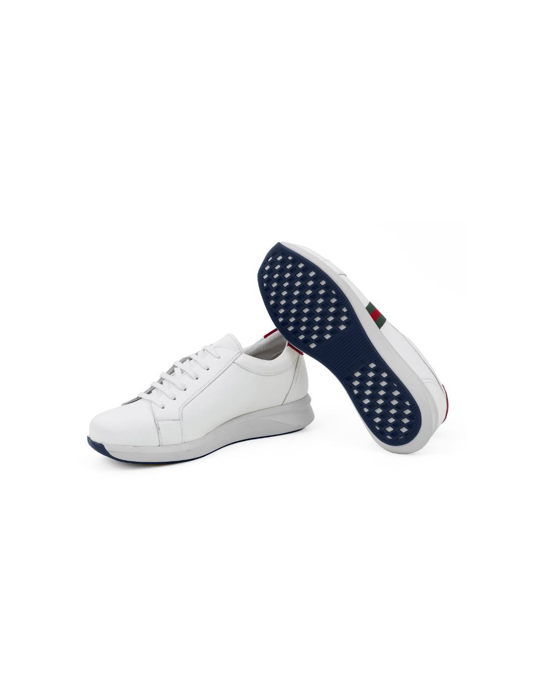 ortiz & reed Deportivo de mujer de piel con elástico lateral color blanco W-NUTE-BLANCO Ofertas de temporada