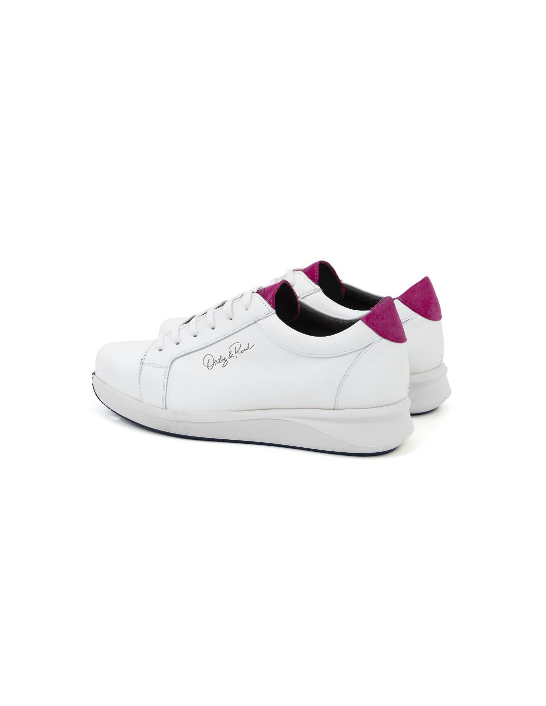 ortiz & reed Deportivo de mujer de piel liso color blanco W-LOREED-BLANCO-PINK Grandes ahorros