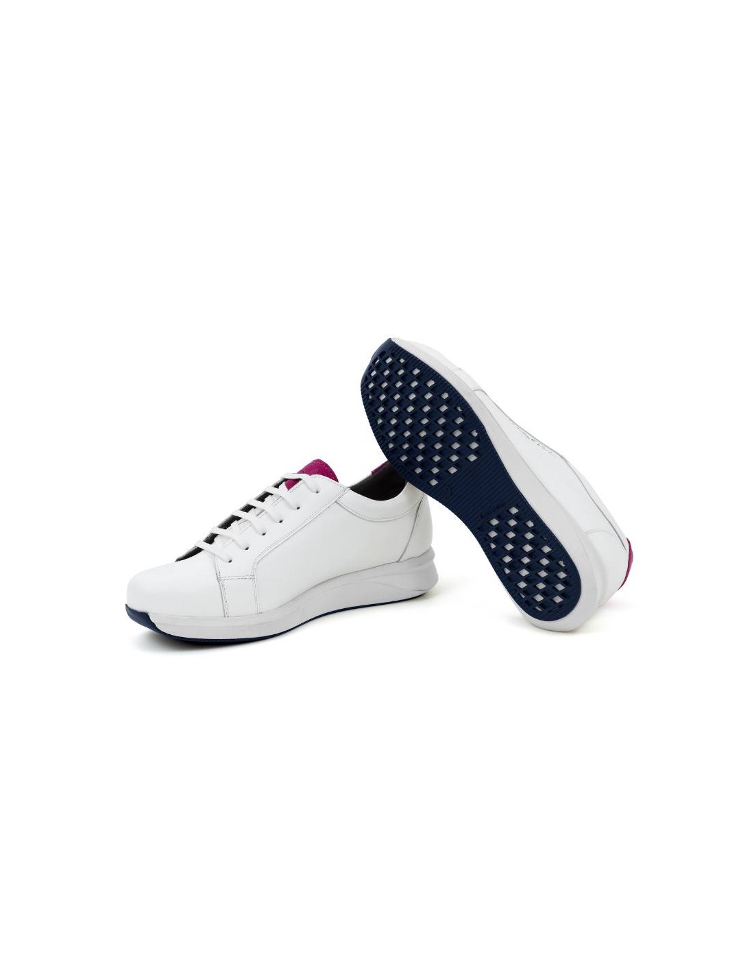 ortiz & reed Deportivo de mujer de piel liso color blanco W-LOREED-BLANCO-PINK Grandes ahorros