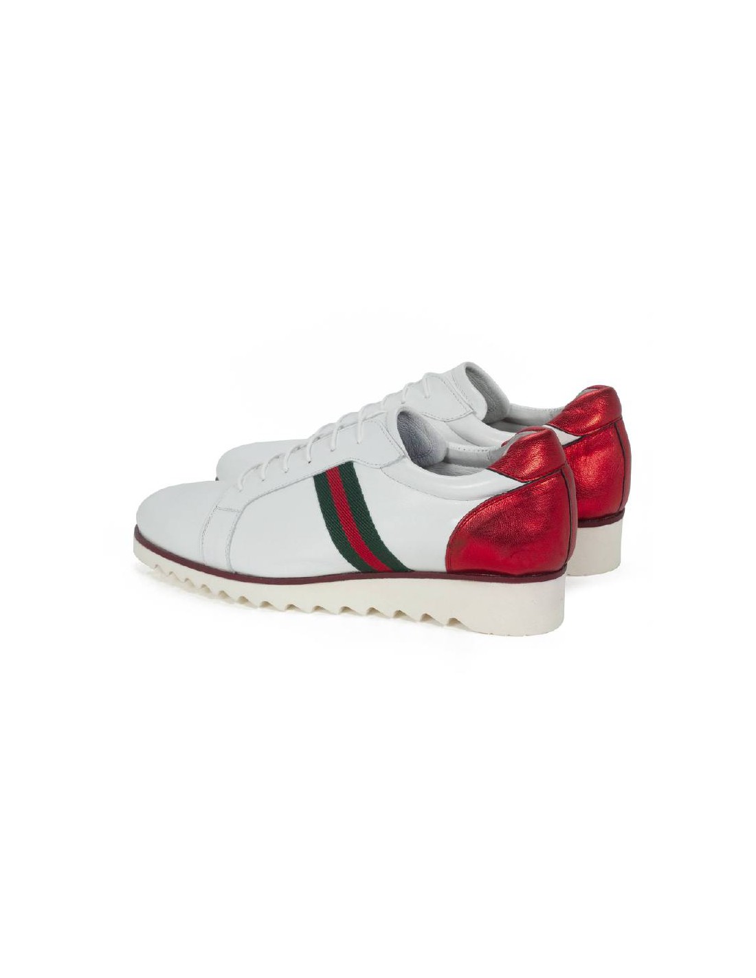 ortiz & reed Deportivo de mujer de piel patrón grabado color blanco W-SUCHE-BLANCO Precio ultrabajo