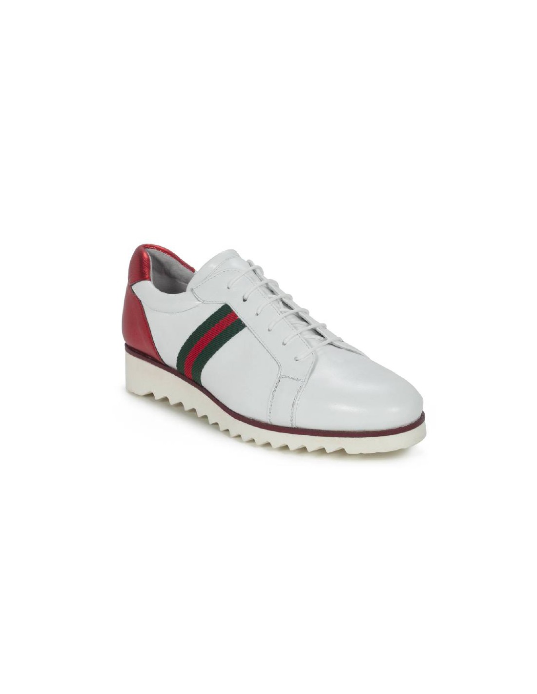 ortiz & reed Deportivo de mujer de piel patrón grabado color blanco W-SUCHE-BLANCO Precio ultrabajo