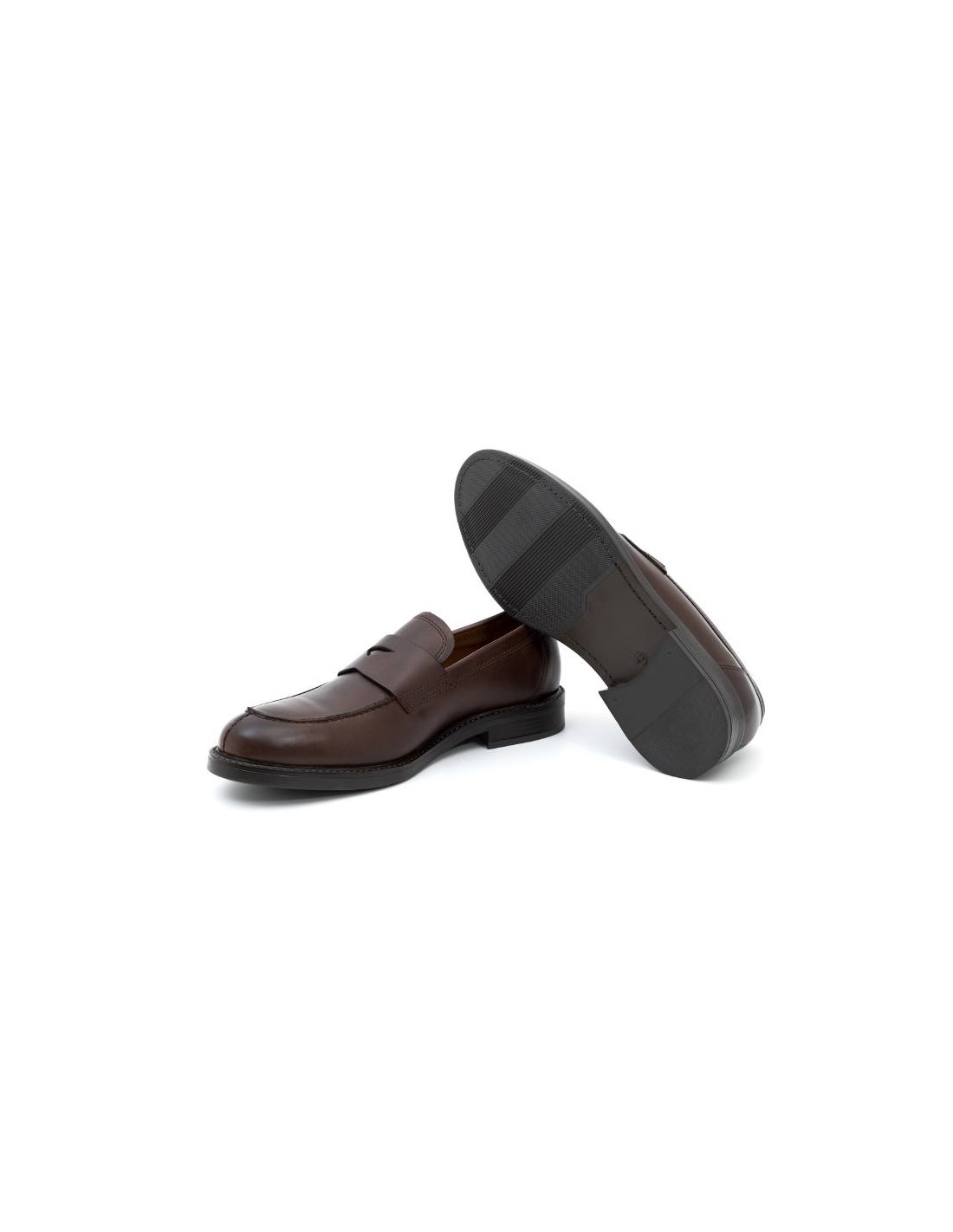 ortiz & reed Mocasín de piel con antifaz color marrón PADOR-BROWN Outlet