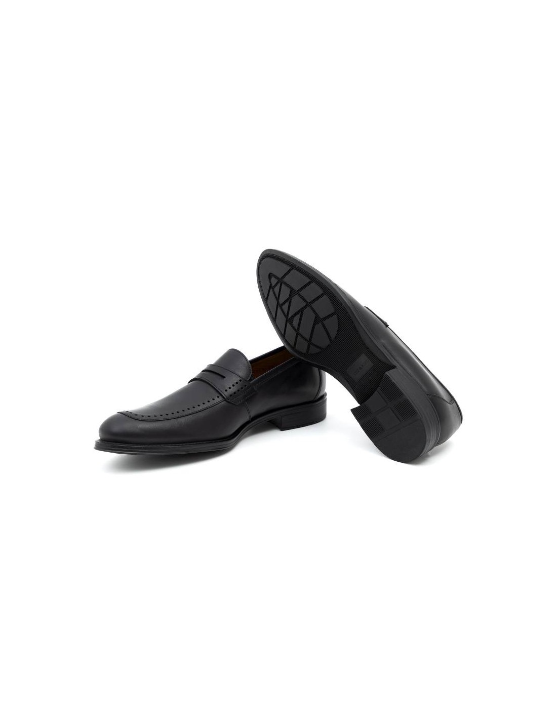 ortiz & reed Mocasín de piel con antifaz color negro BEFELI-NEGRO Rebajas