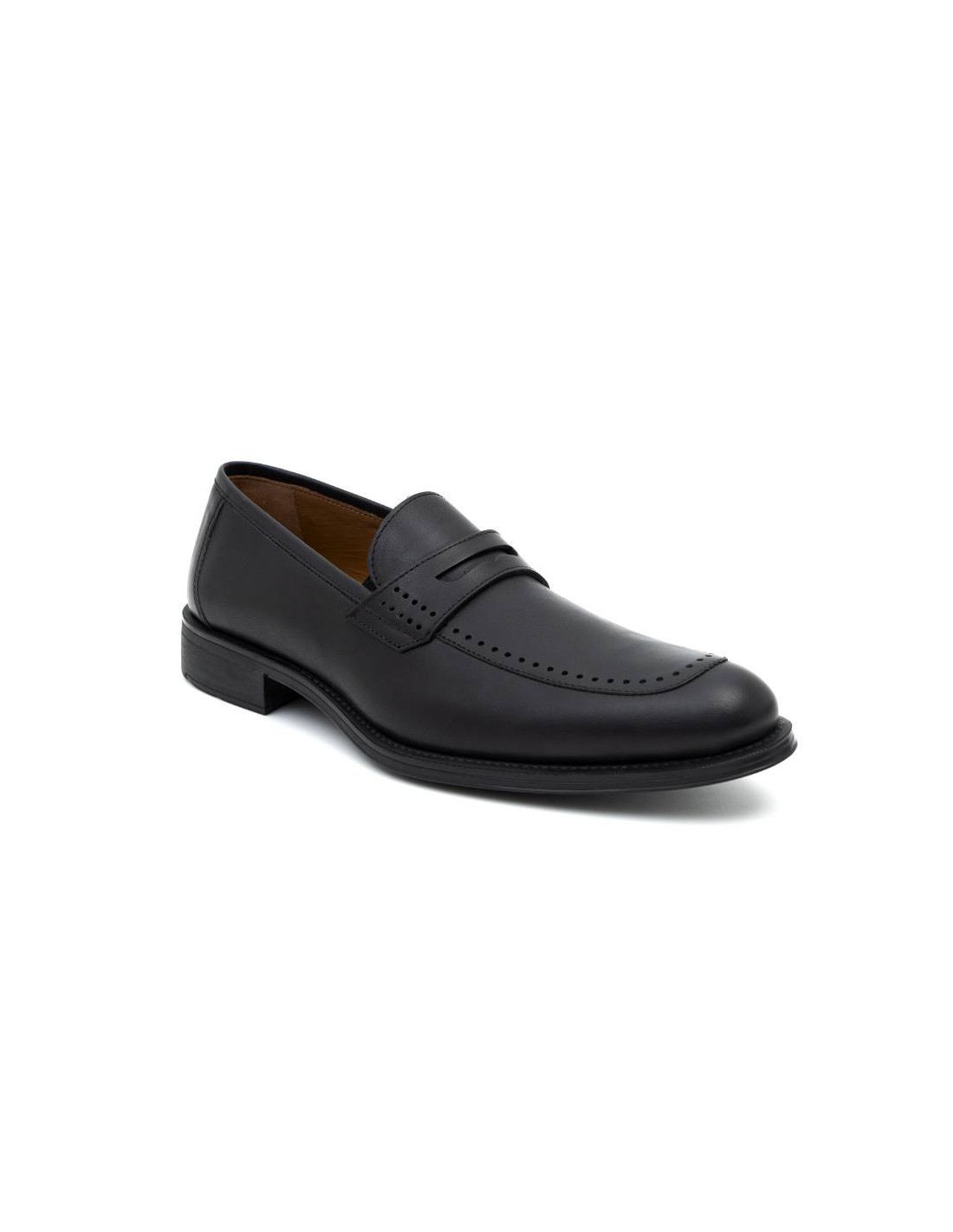 ortiz & reed Mocasín de piel con antifaz color negro BEFELI-NEGRO Rebajas