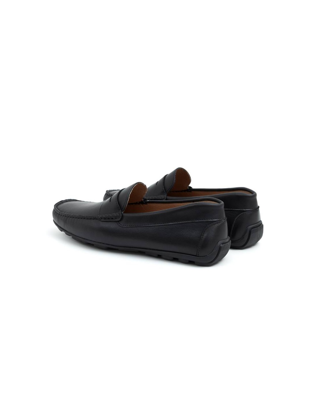 ortiz & reed Mocasín de piel con antifaz color negro BHOME-BLACK Ofertas