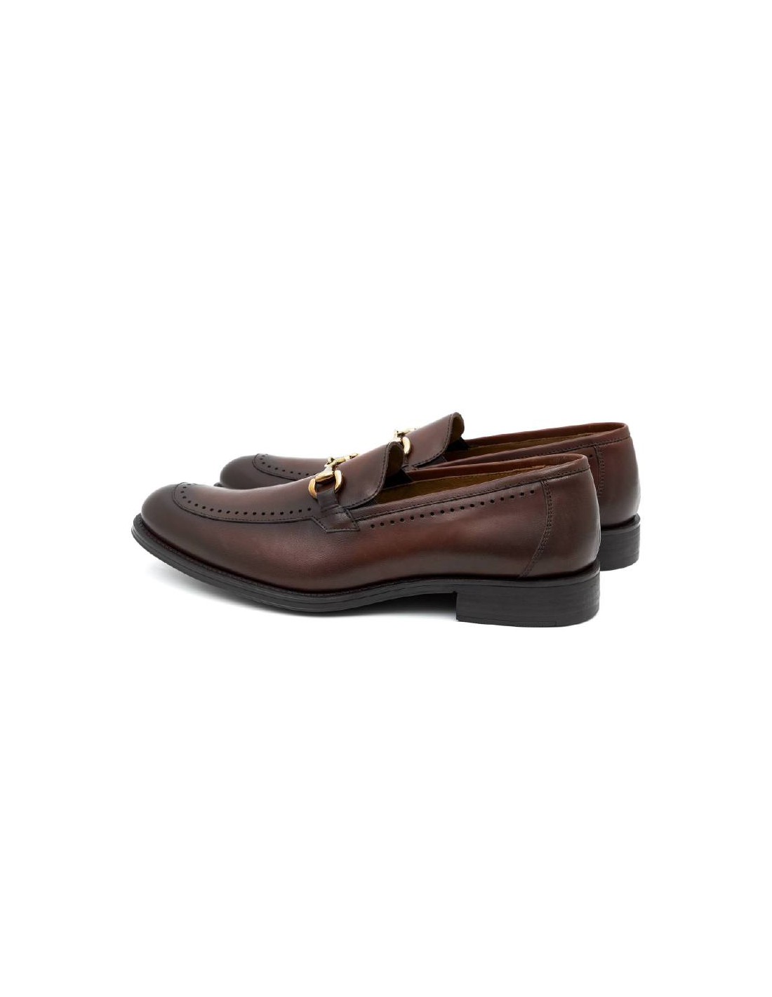 ortiz & reed Mocasín de piel con aplique metálico color cuero BELIK-CUERO Los más vendidos