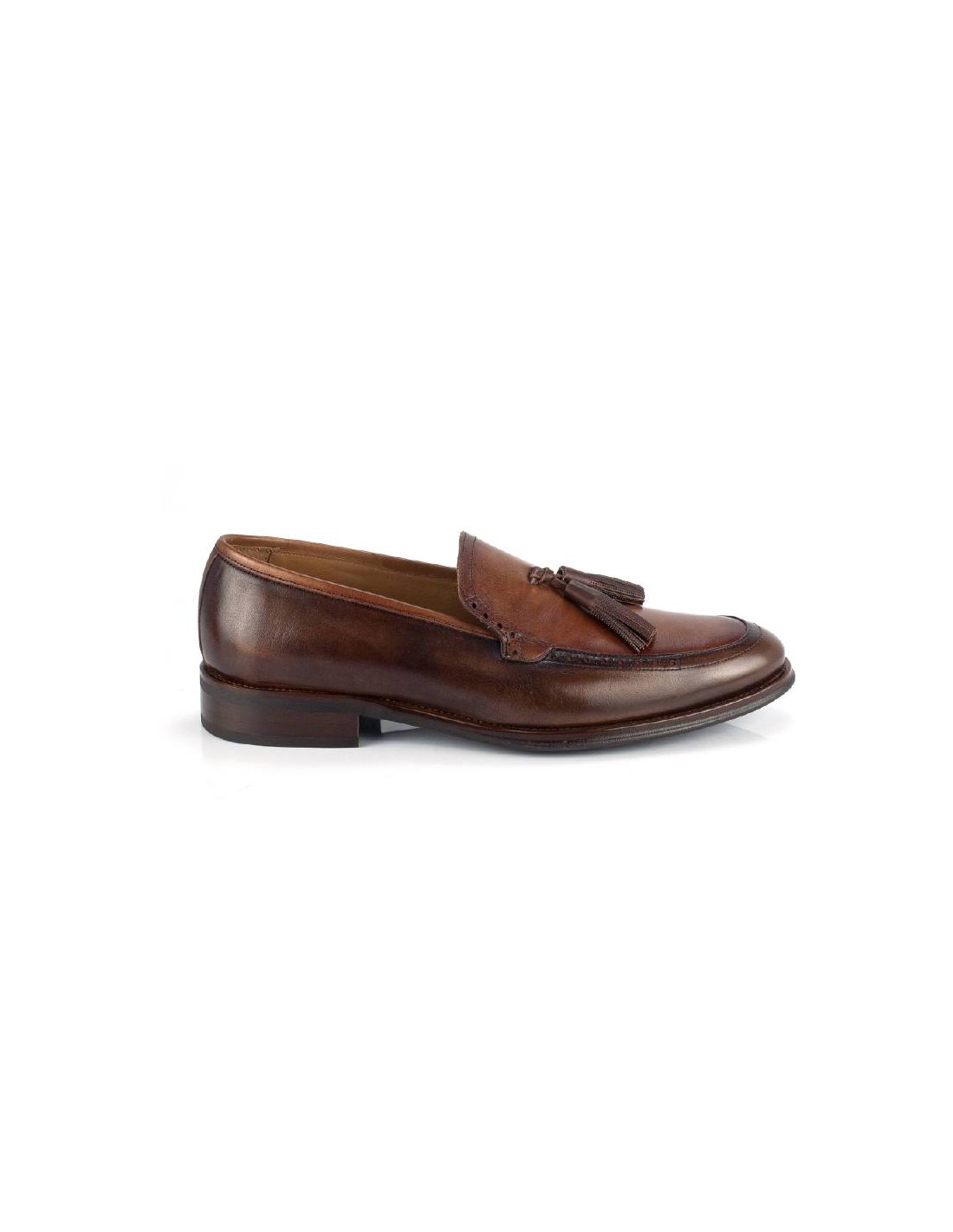 ortiz & reed Mocasín de piel con borlas color marrón FRABORLA-MARRON Tienda