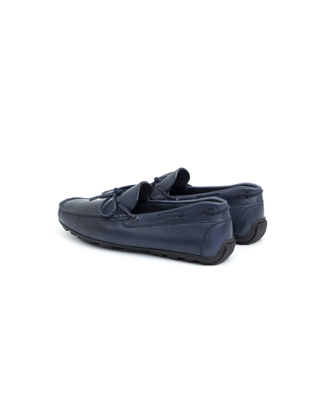 ortiz & reed Mocasín de piel con cordón de piel color azul ELAZO-BLUE Rebajas top