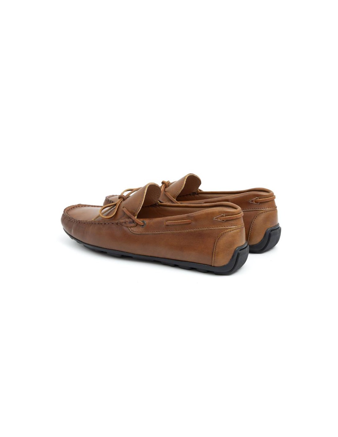 ortiz & reed Mocasín de piel con cordón de piel color cuero ELAZO-CUERO Envío gratis