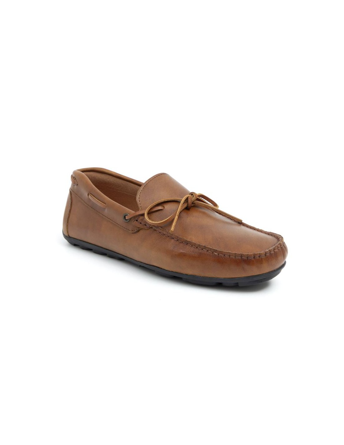 ortiz & reed Mocasín de piel con cordón de piel color cuero ELAZO-CUERO Envío gratis