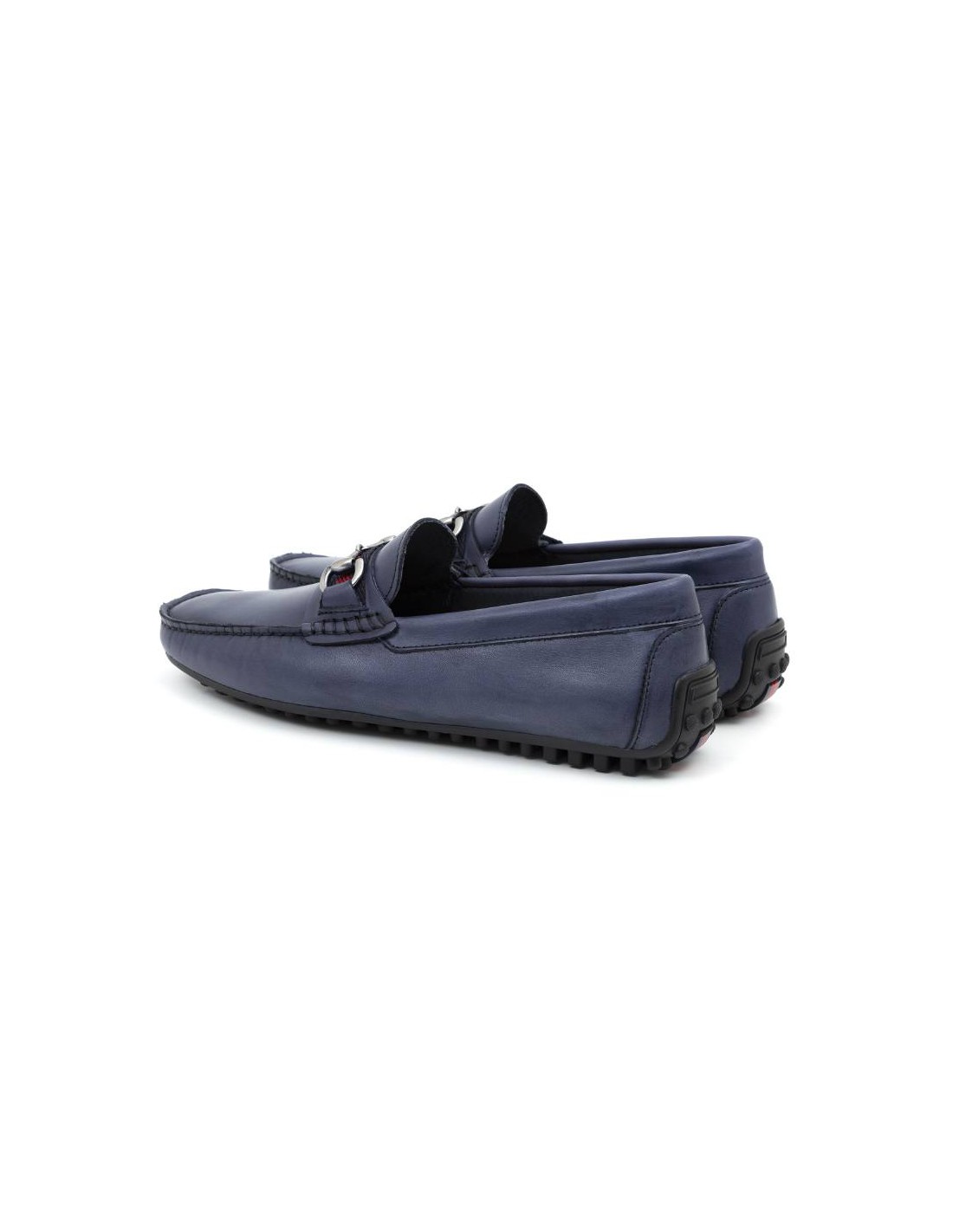 ortiz & reed Mocasín de piel con hebilla color azul BELIPO-NAVY Oferta especial
