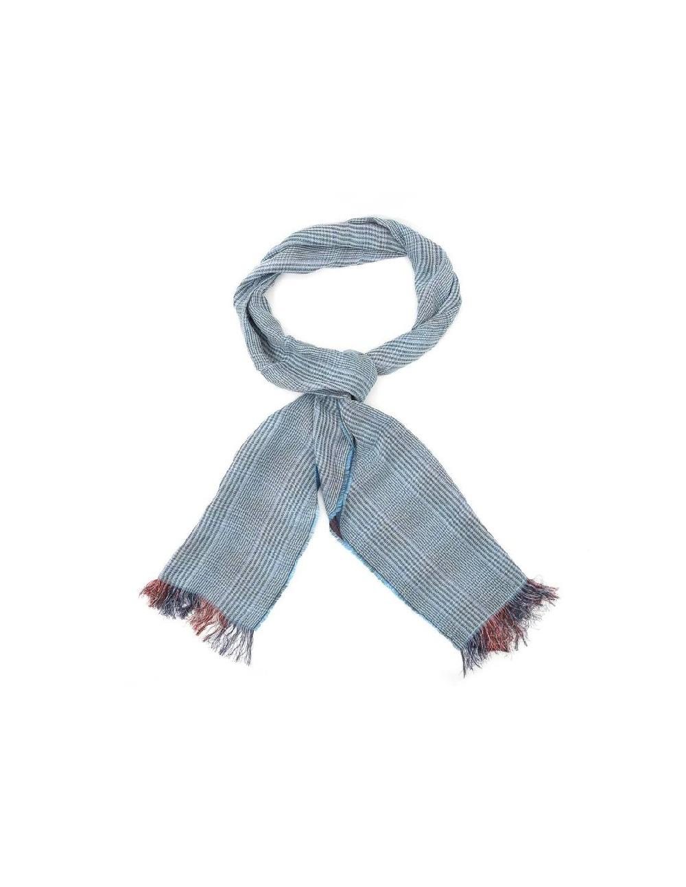 ortiz & reed Foulard para mujer liso con flecos color azul NIC-1543-BLUE Oferta especial de fábrica
