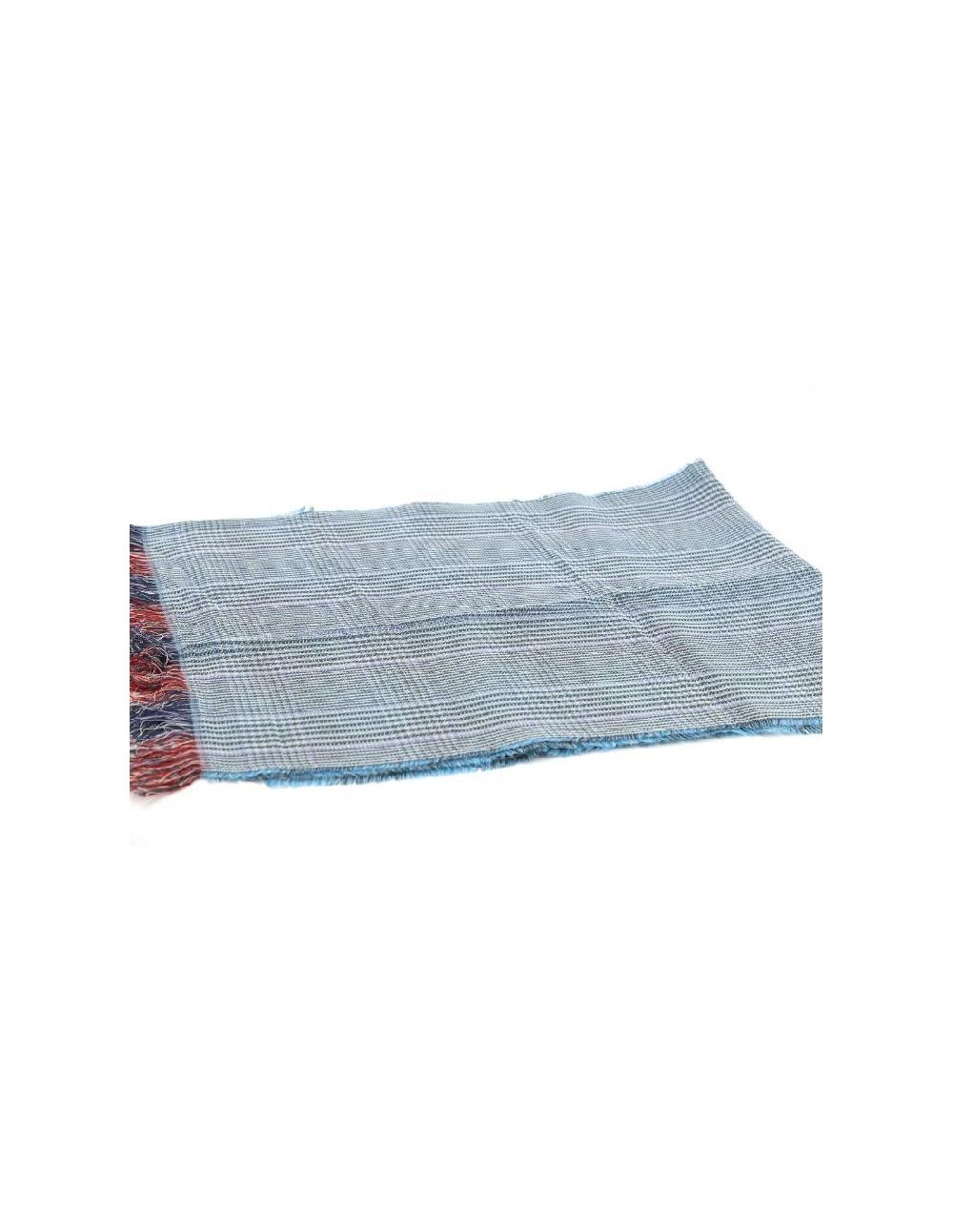 ortiz & reed Foulard para mujer liso con flecos color azul NIC-1543-BLUE Oferta especial de fábrica