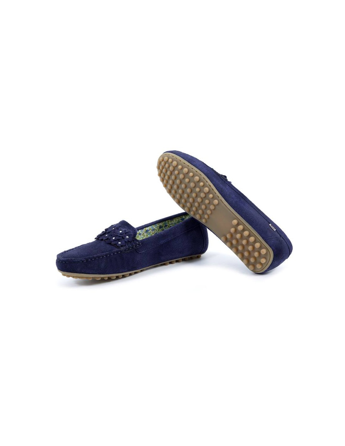 ortiz & reed Mocasines de mujer de ante con antifaz color azul W-SUNSHINE-NAVY Tienda de fábrica